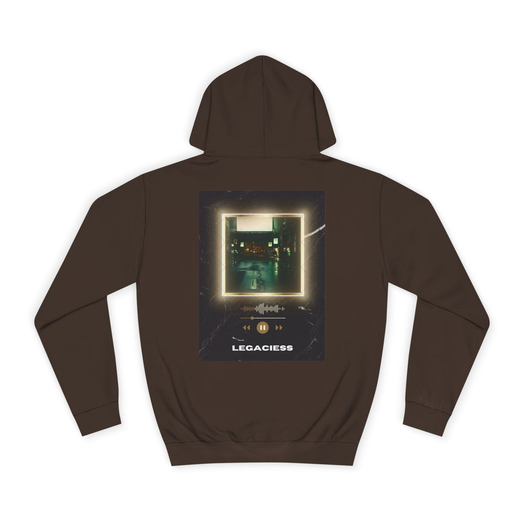 College Hoodie — Retro Neon Square Album Art Design
