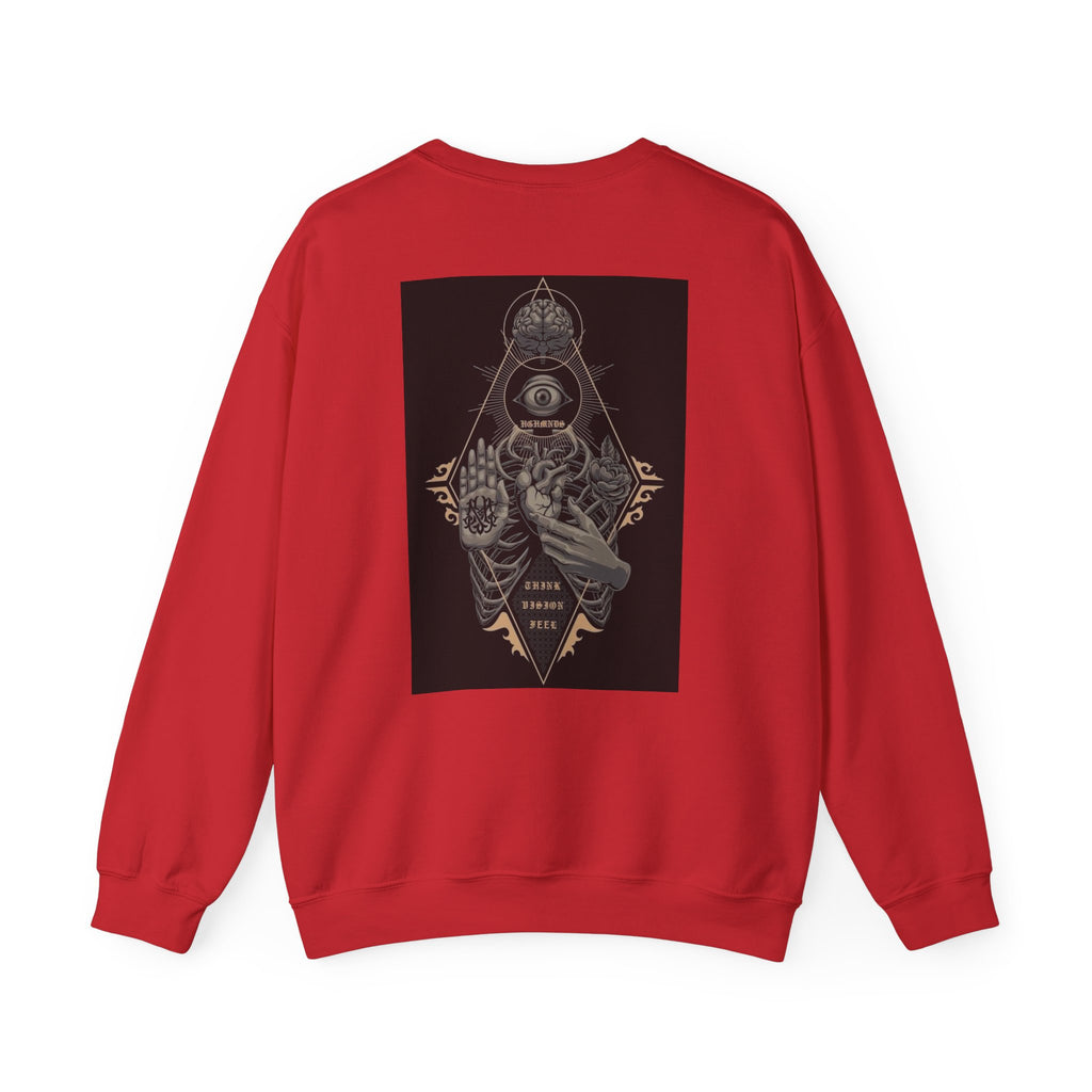 Crewneck Sweatshirt — Occult Skeleton Eye Graphic