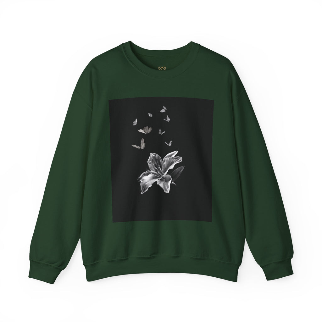 Floral Butterfly Crewneck Sweatshirt