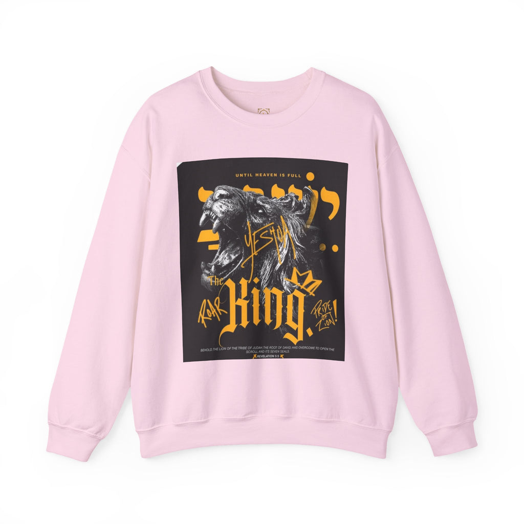 King Lion Crewneck Sweatshirt — 'King' Graphic Pullover for Bold Streetwear