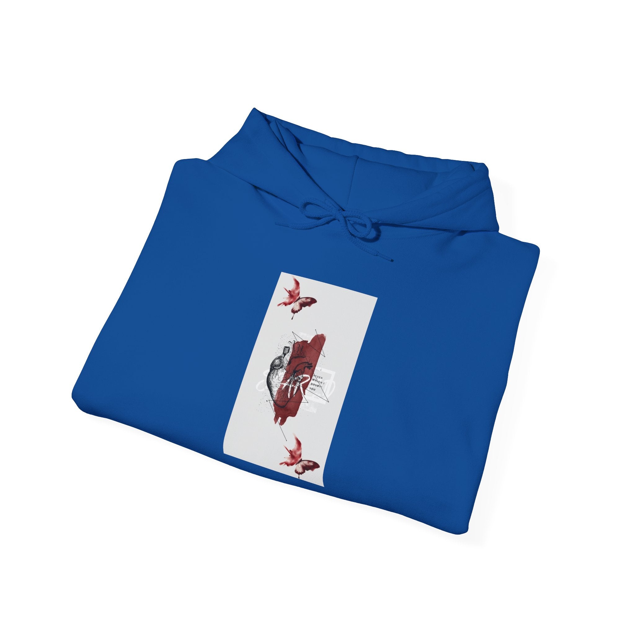 Hoodie — Romantic Red Rose & Butterflies Graphic Hoodie
