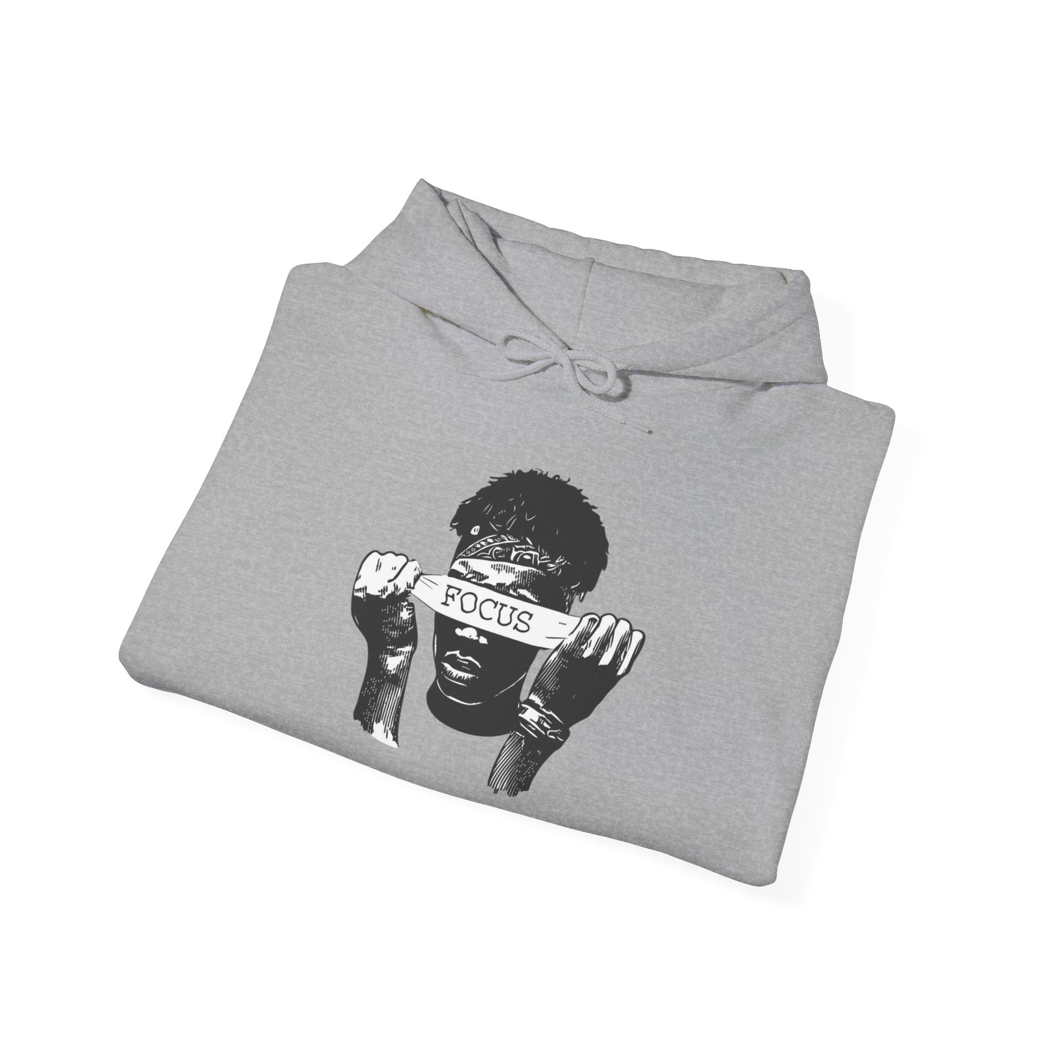 Focus Graphic Hoodie — Monochrome Motivational Streetwear