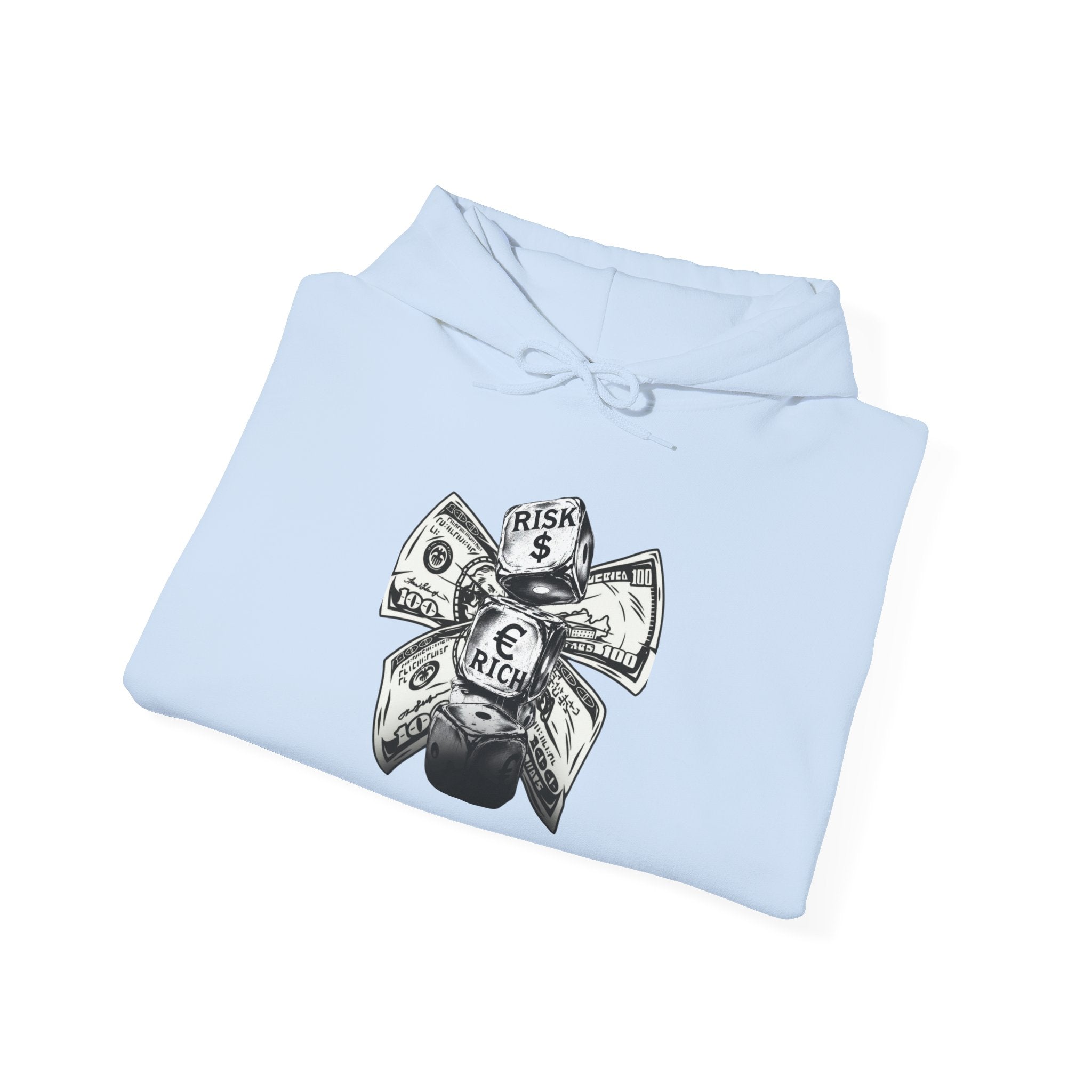 Money Bow Hoodie — Graphic Dollar Knot “Get Rich” Pullover
