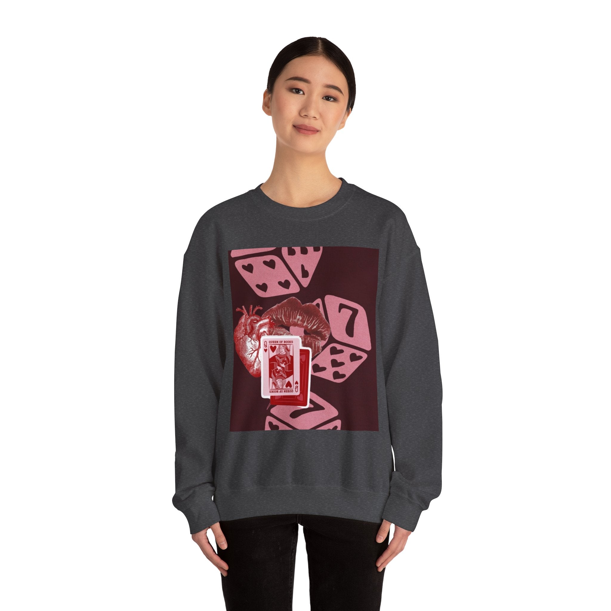 Lucky Heart Dice Crewneck Sweatshirt — 'Legaciess' Logo Back