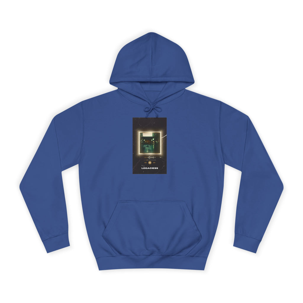 College Hoodie — Retro Neon Square Album Art Design