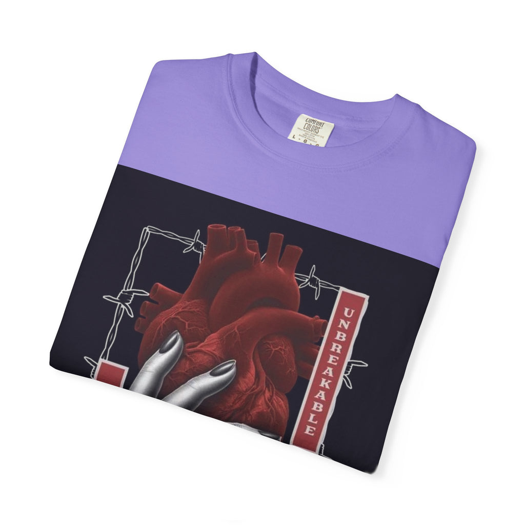 Graphic Heart & Hand T‑Shirt — 'Heartbeat' Gothic Streetwear Tee