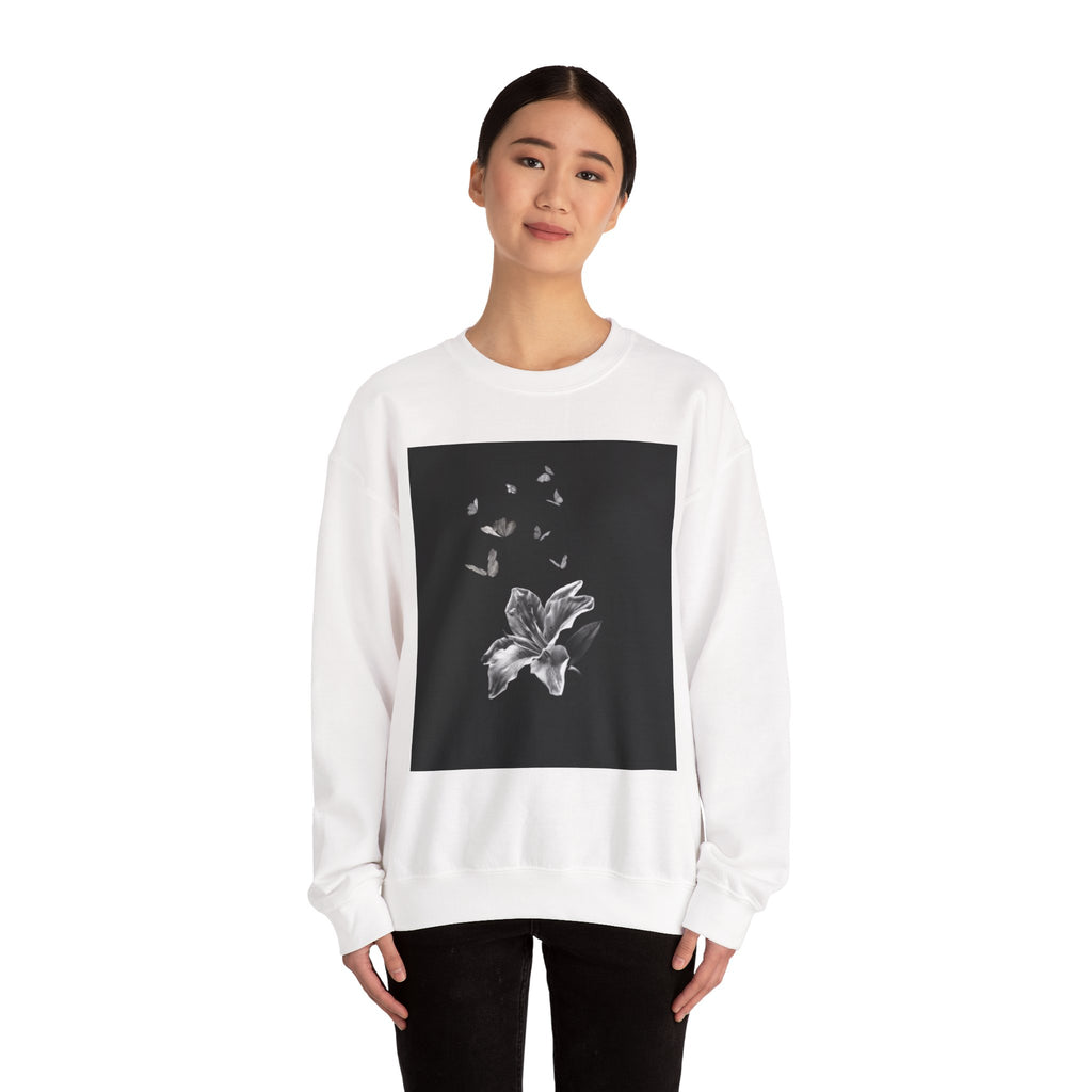 Floral Butterfly Crewneck Sweatshirt