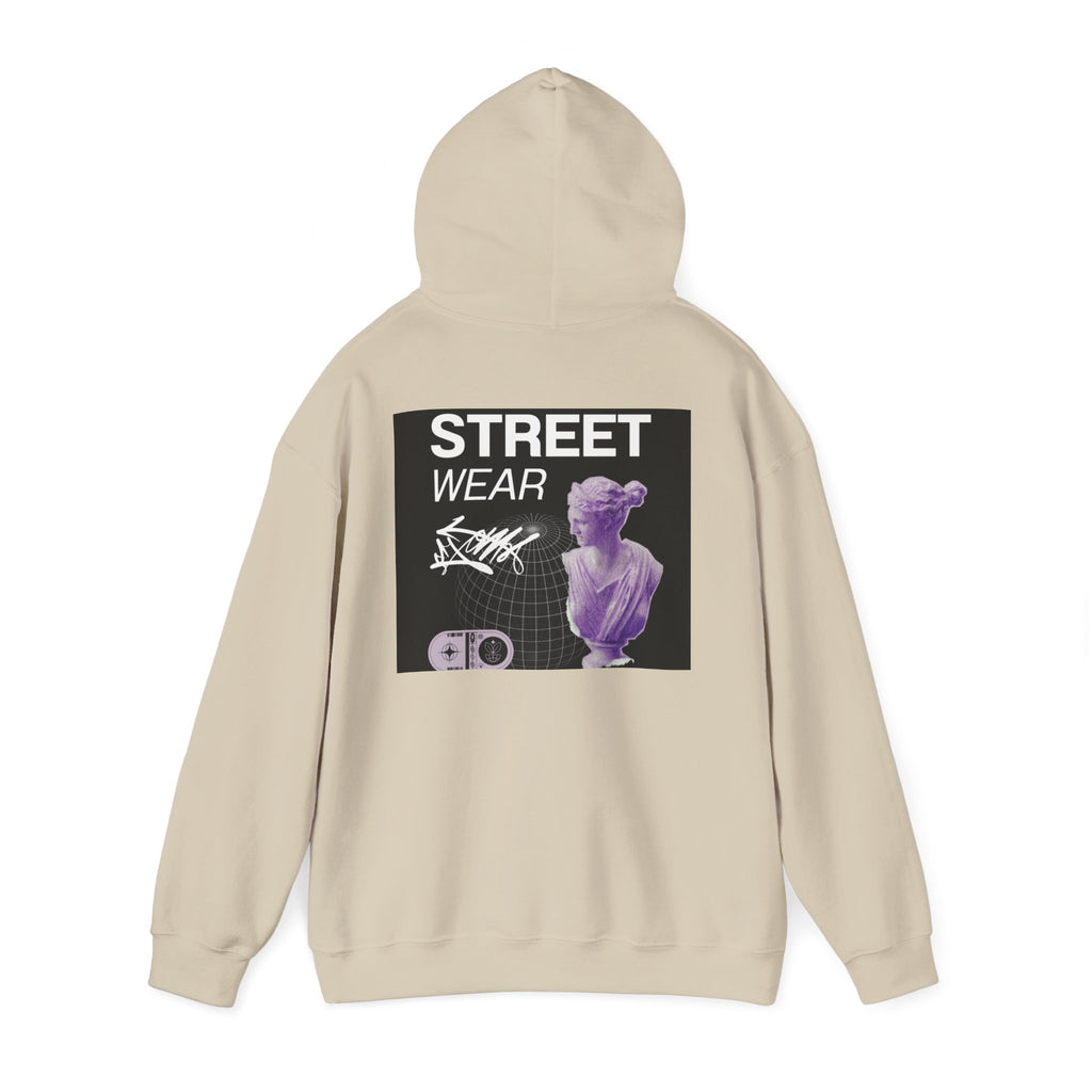 Streetwear Hoodie — 'STREET WEAR' Vaporwave Statue Graphic Pullover