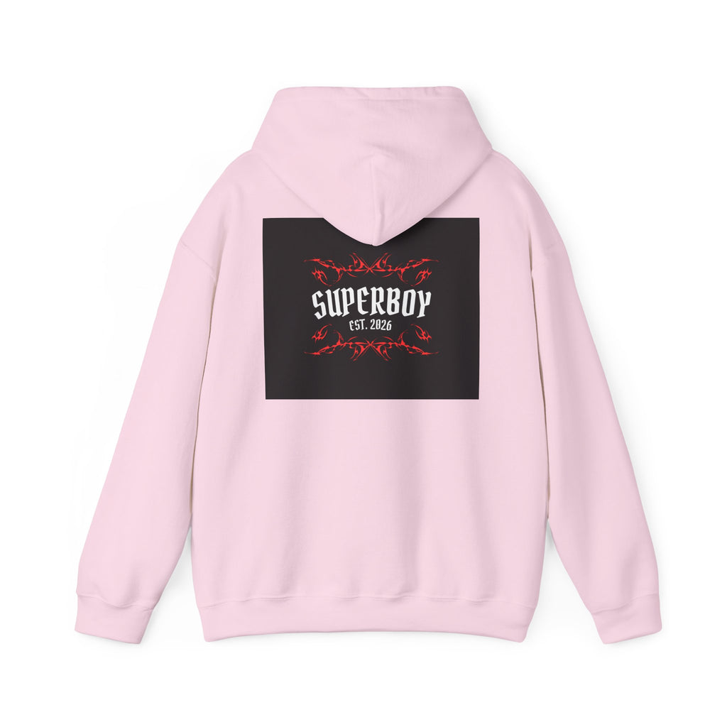 Superboy Hoodie — Vintage Crest 'Superboy Est. 2026' Graphic Pullover