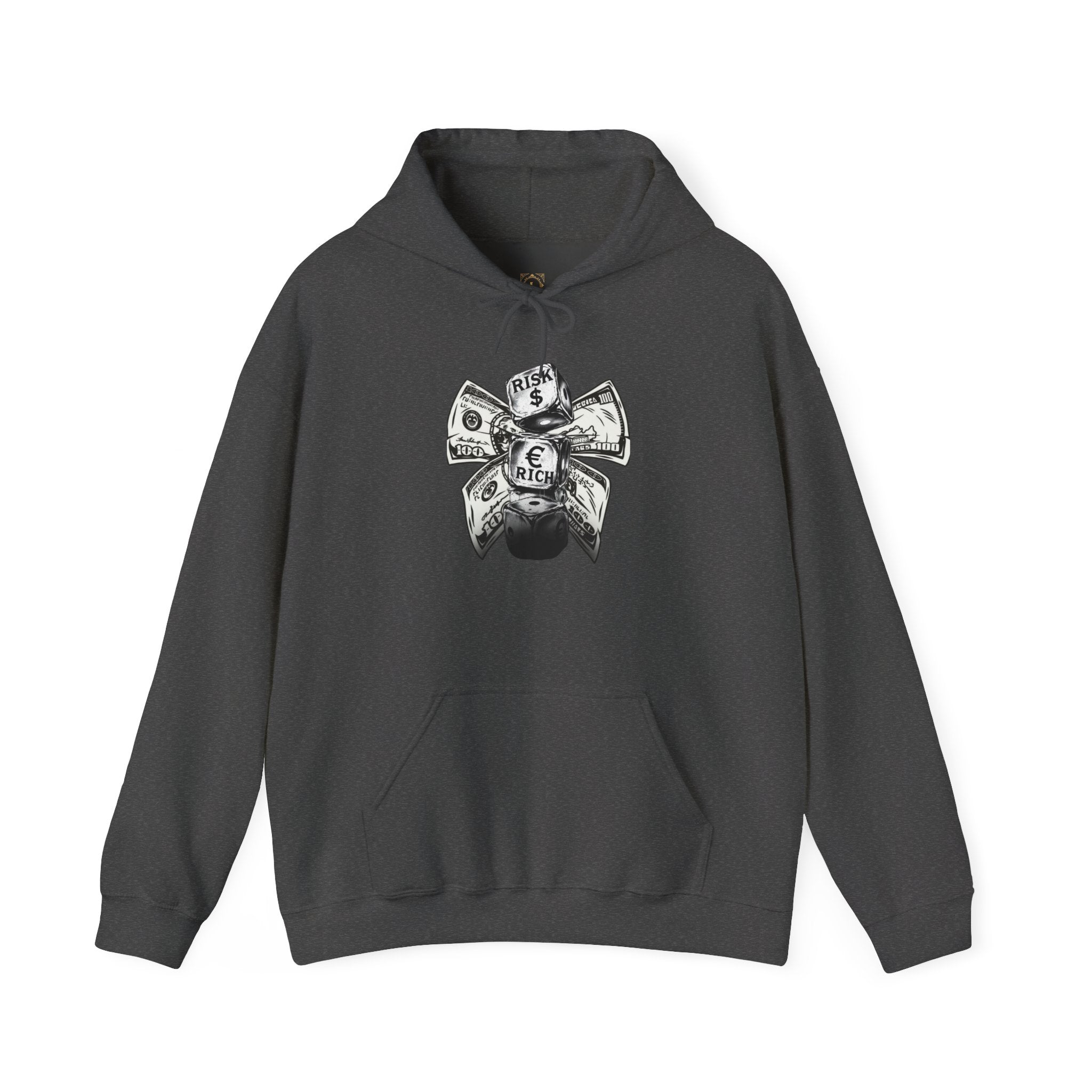 Money Bow Hoodie — Graphic Dollar Knot “Get Rich” Pullover