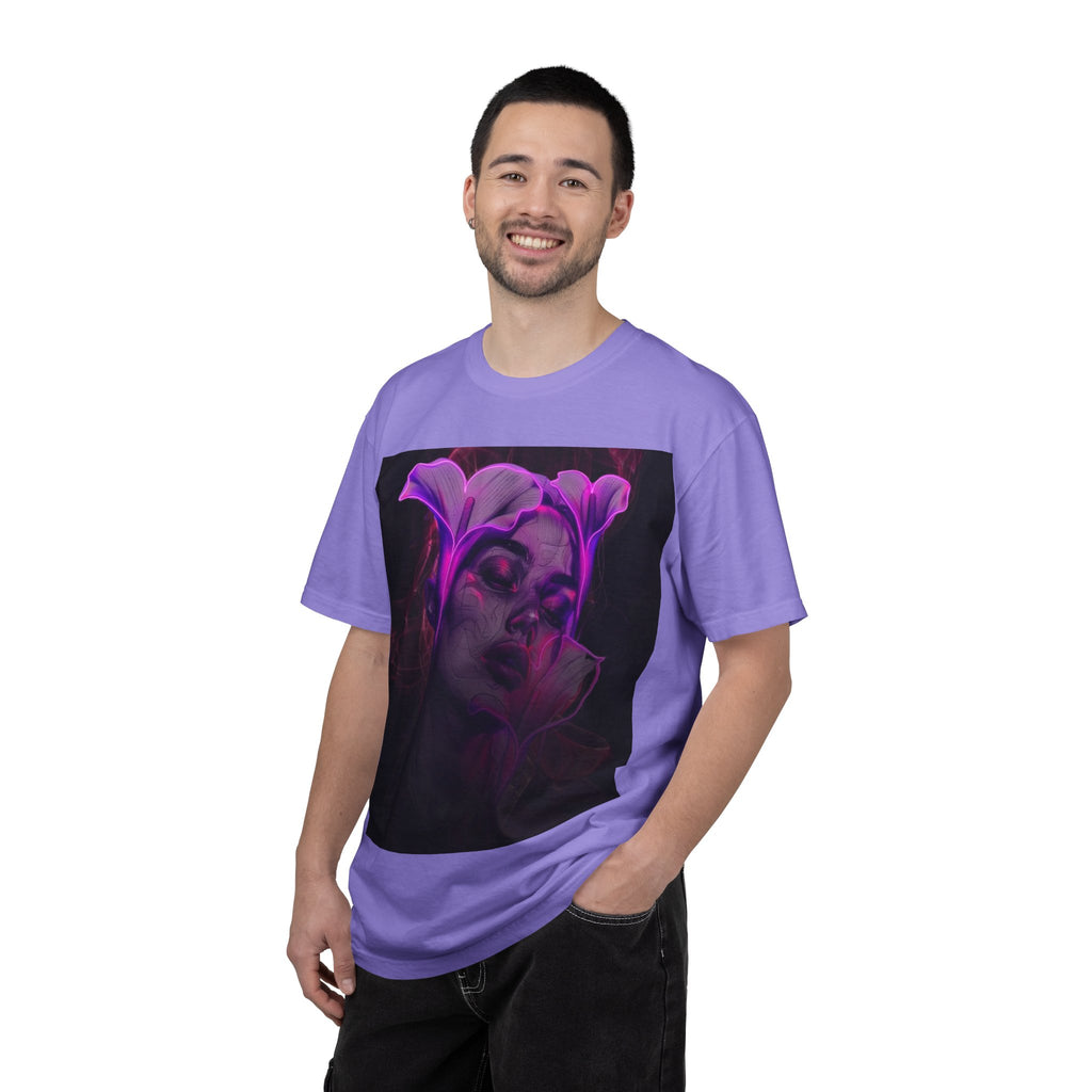 Mystic Purple Portrait T‑Shirt — Legaciess Logo Back