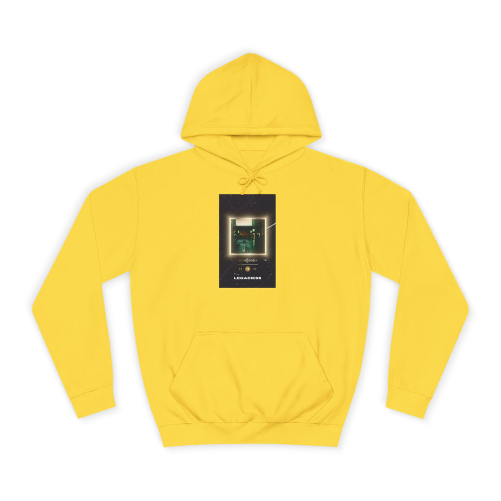 College Hoodie — Retro Neon Square Album Art Design