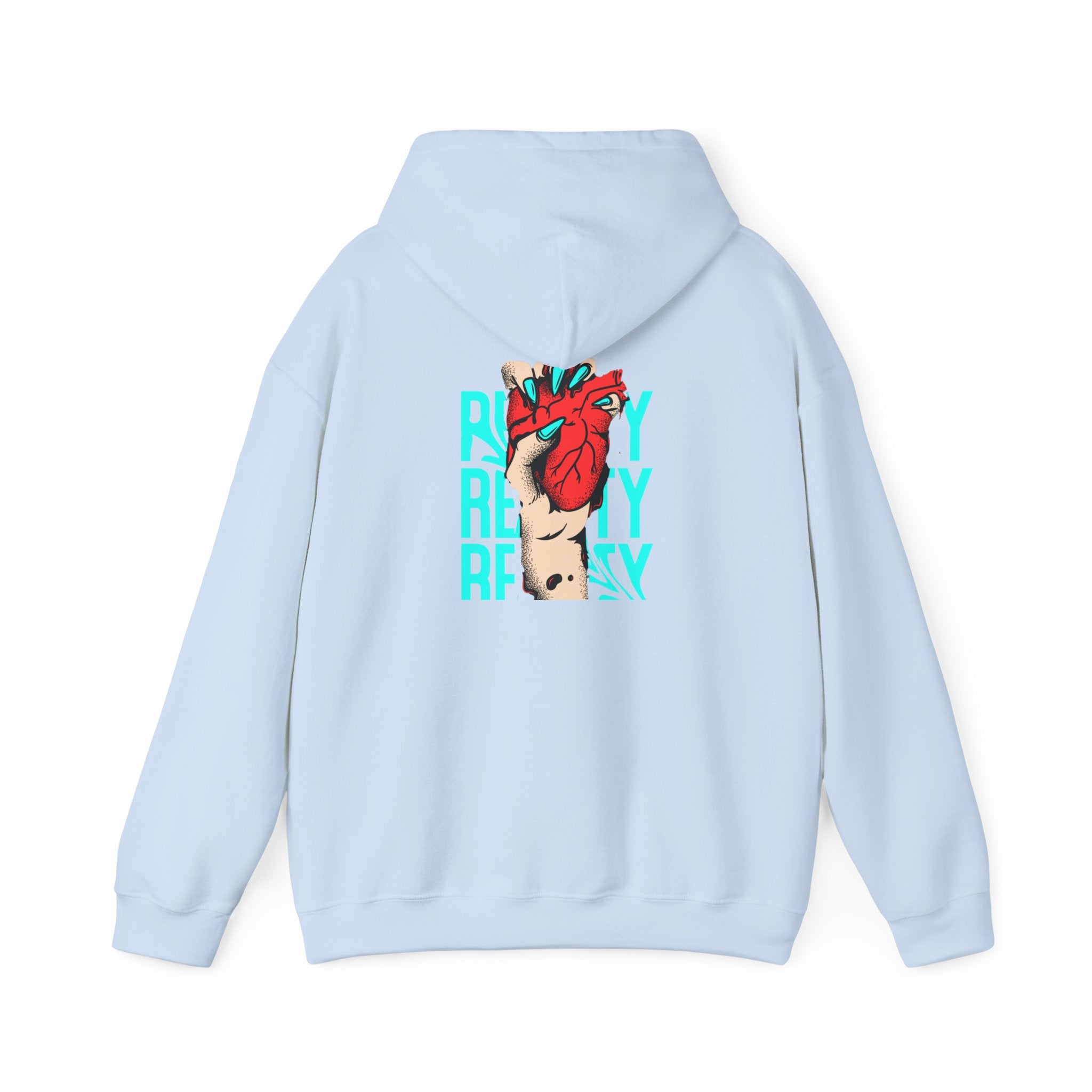 Heart in Hand Hoodie — 'Ready' Graphic Pullover