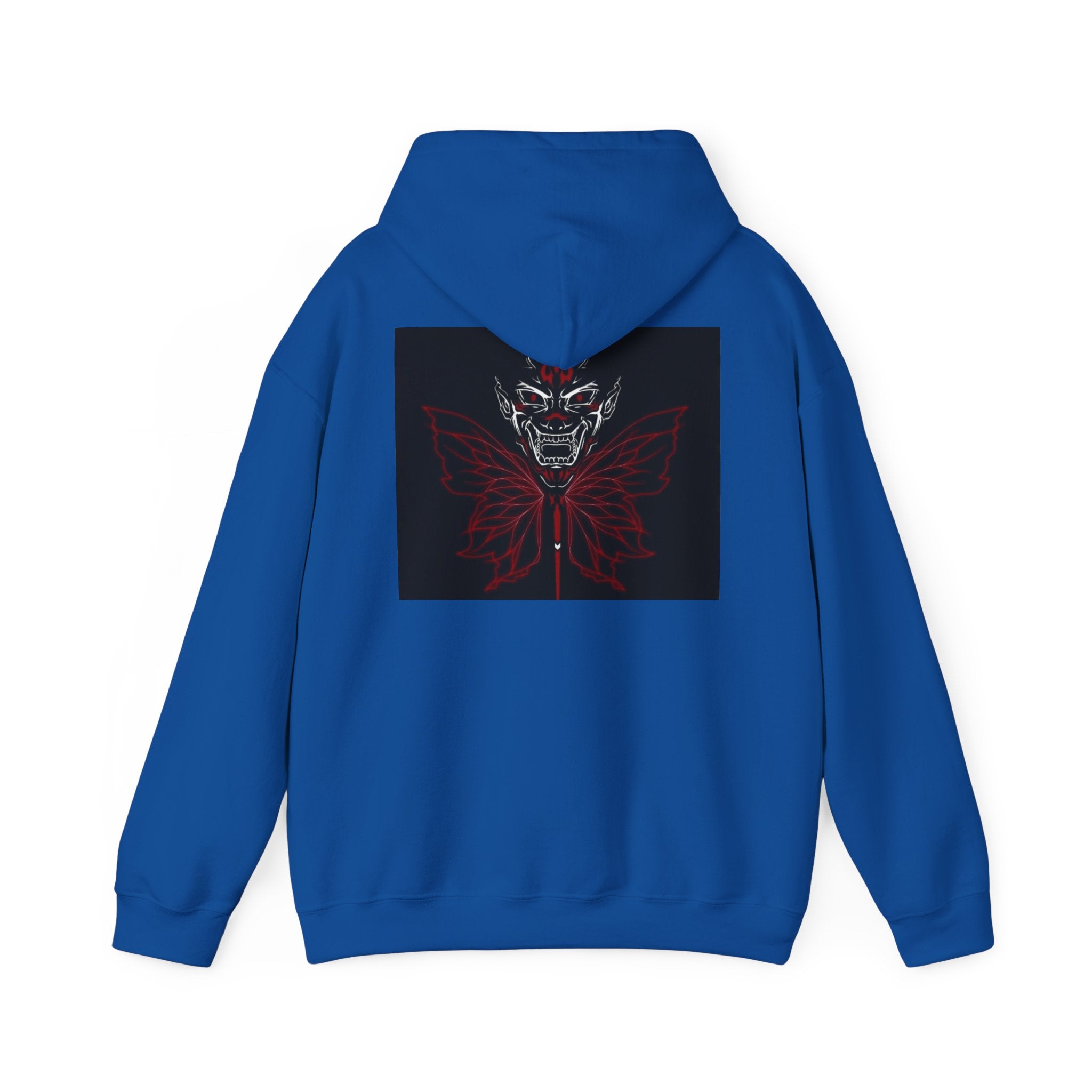 Demonic Butterfly Hoodie - Dark Gothic Skull Winged Design