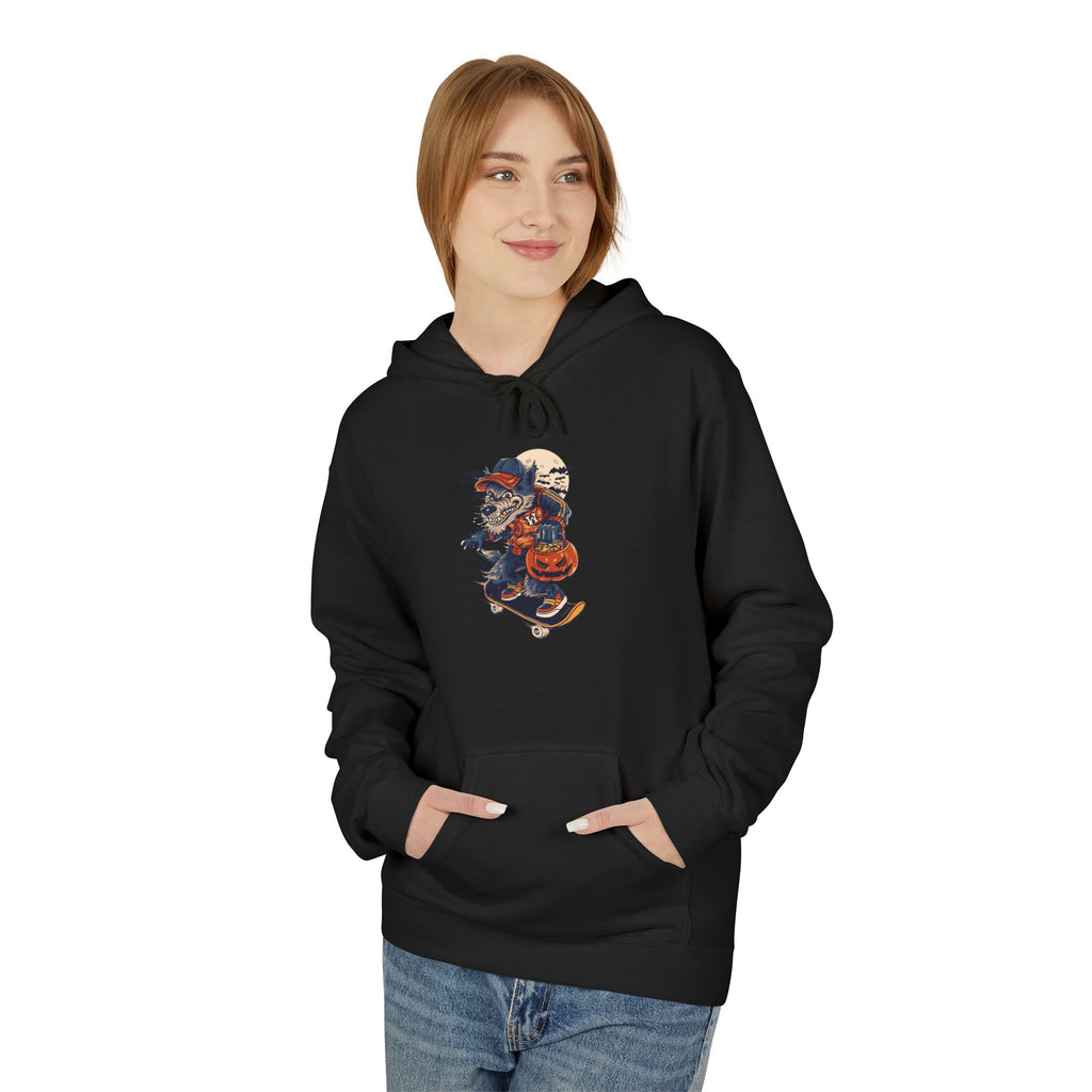 Skull Collage Hoodie — Grunge Floral Skull Graphic Pullover