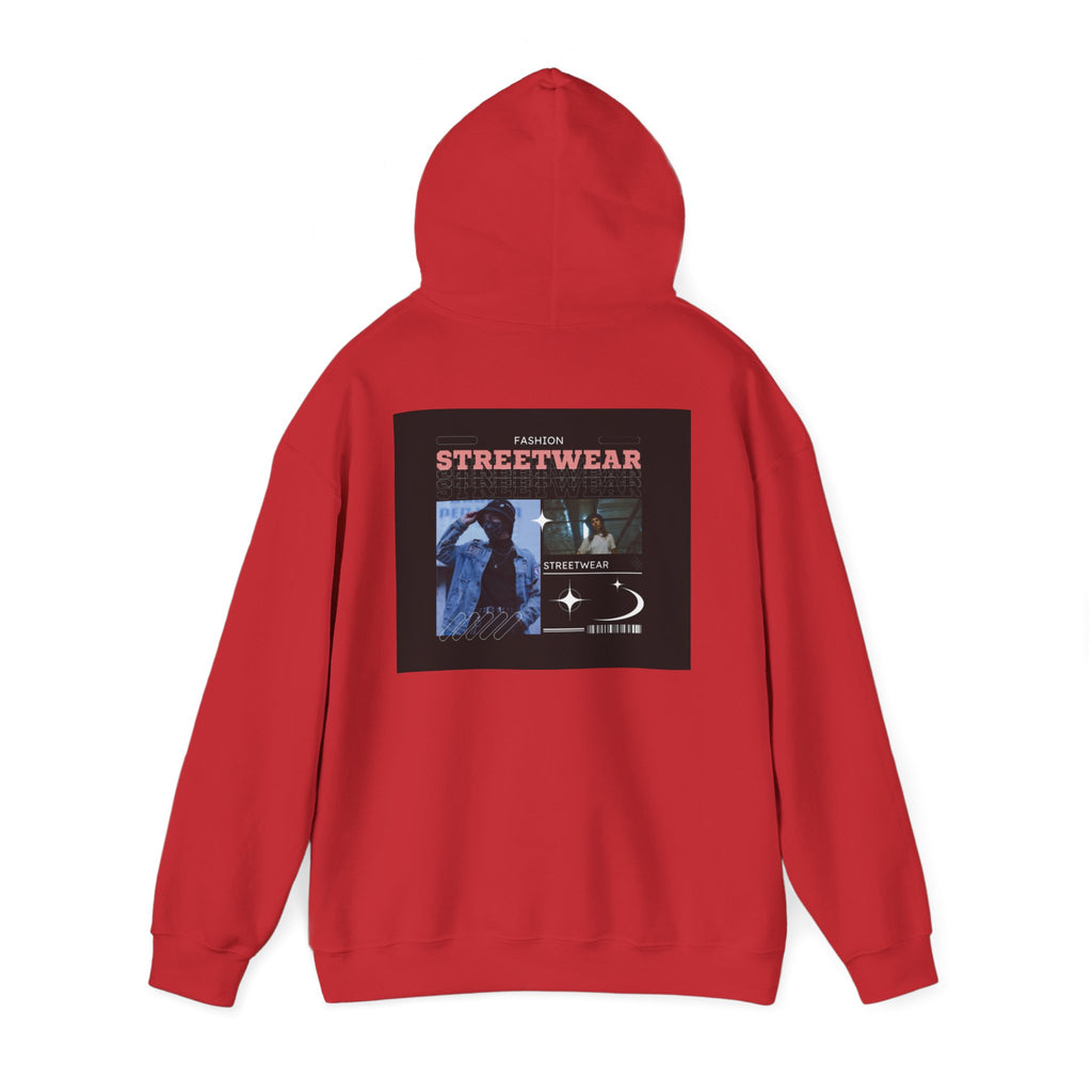 Streetwear Graphic Hoodie — Vintage Noir Collage "STREETWEAR" Design
