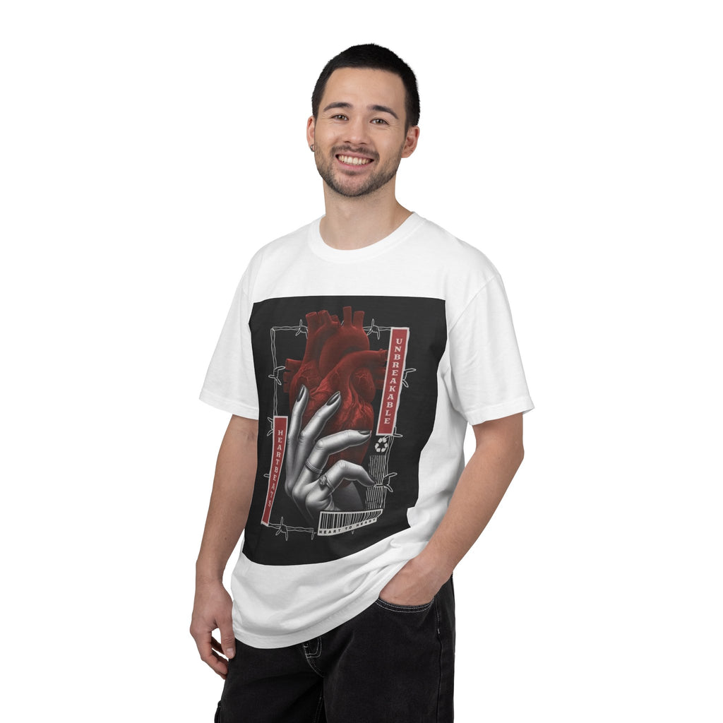 Graphic Heart & Hand T‑Shirt — 'Heartbeat' Gothic Streetwear Tee