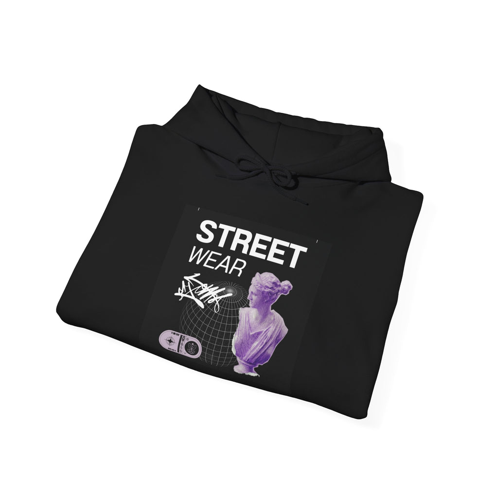 Streetwear Hoodie — 'STREET WEAR' Vaporwave Statue Graphic Pullover