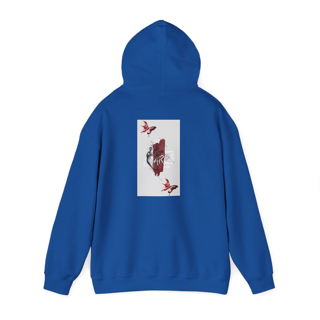 Hoodie — Romantic Red Rose & Butterflies Graphic Hoodie
