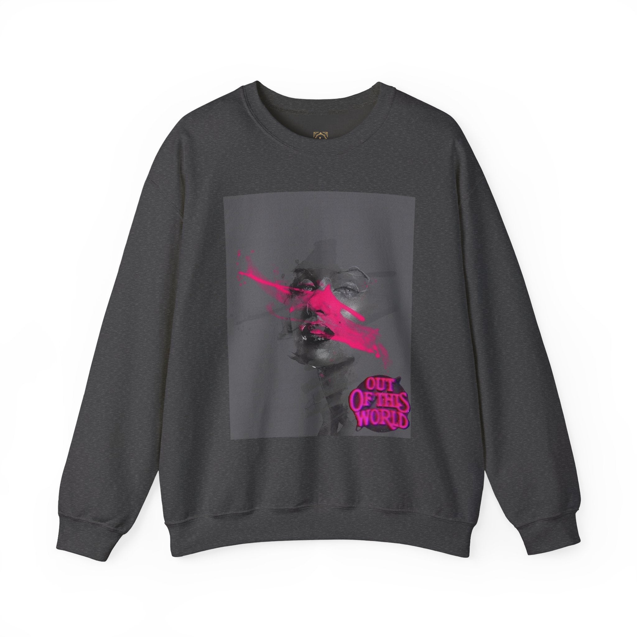 Graphic Sweatshirt — 'Out of This World' Neon Portrait Crewneck