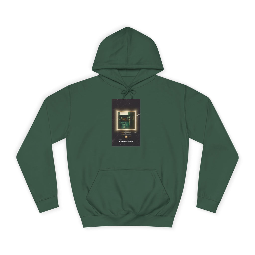 College Hoodie — Retro Neon Square Album Art Design