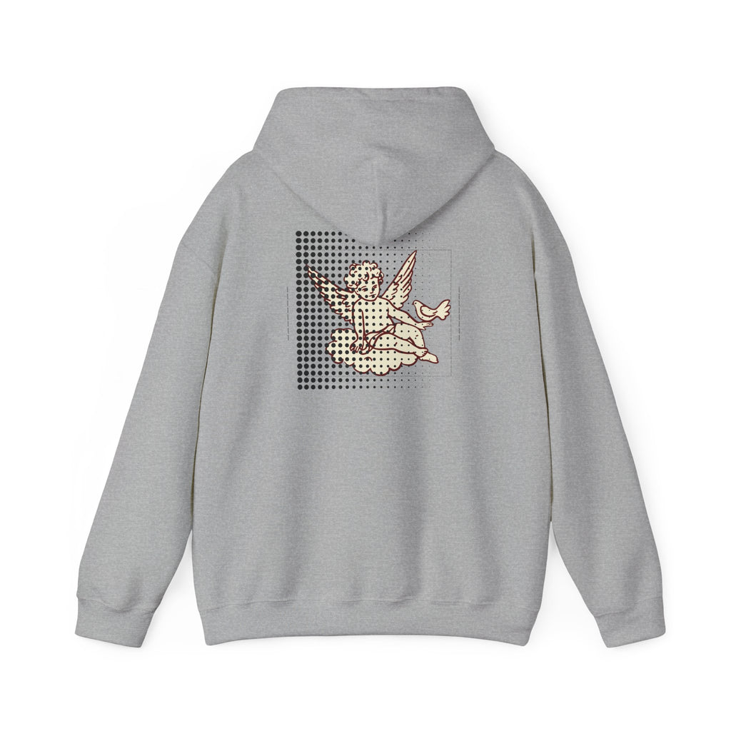Cherub Dot Art Hoodie — Vintage Angel Graphic Pullover