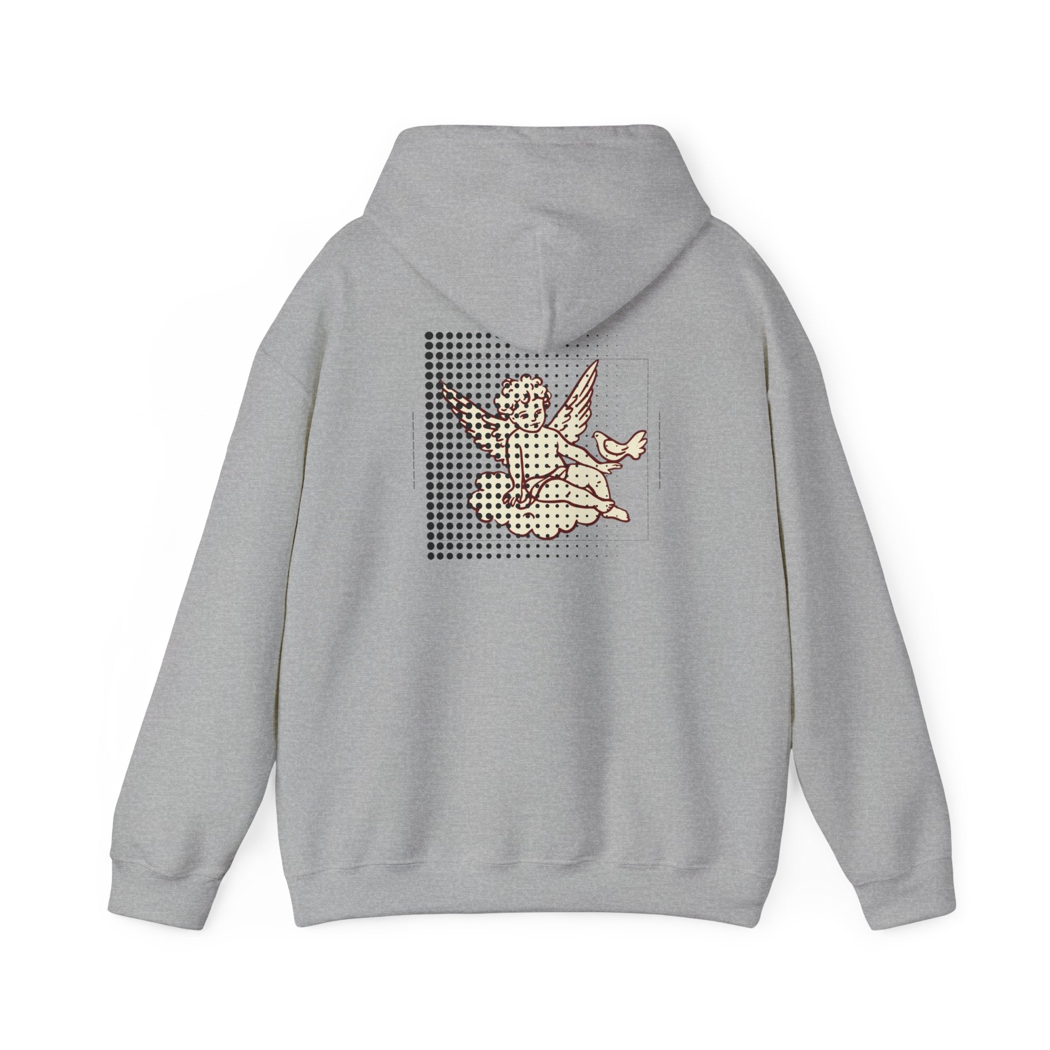 Cherub Dot Art Hoodie — Vintage Angel Graphic Pullover