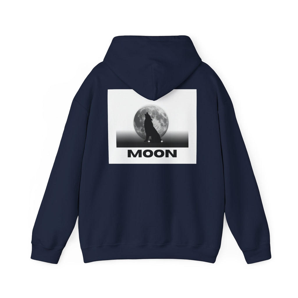 Moon Wolf Hoodie - Silhouette Moon Graphic Sweatshirt