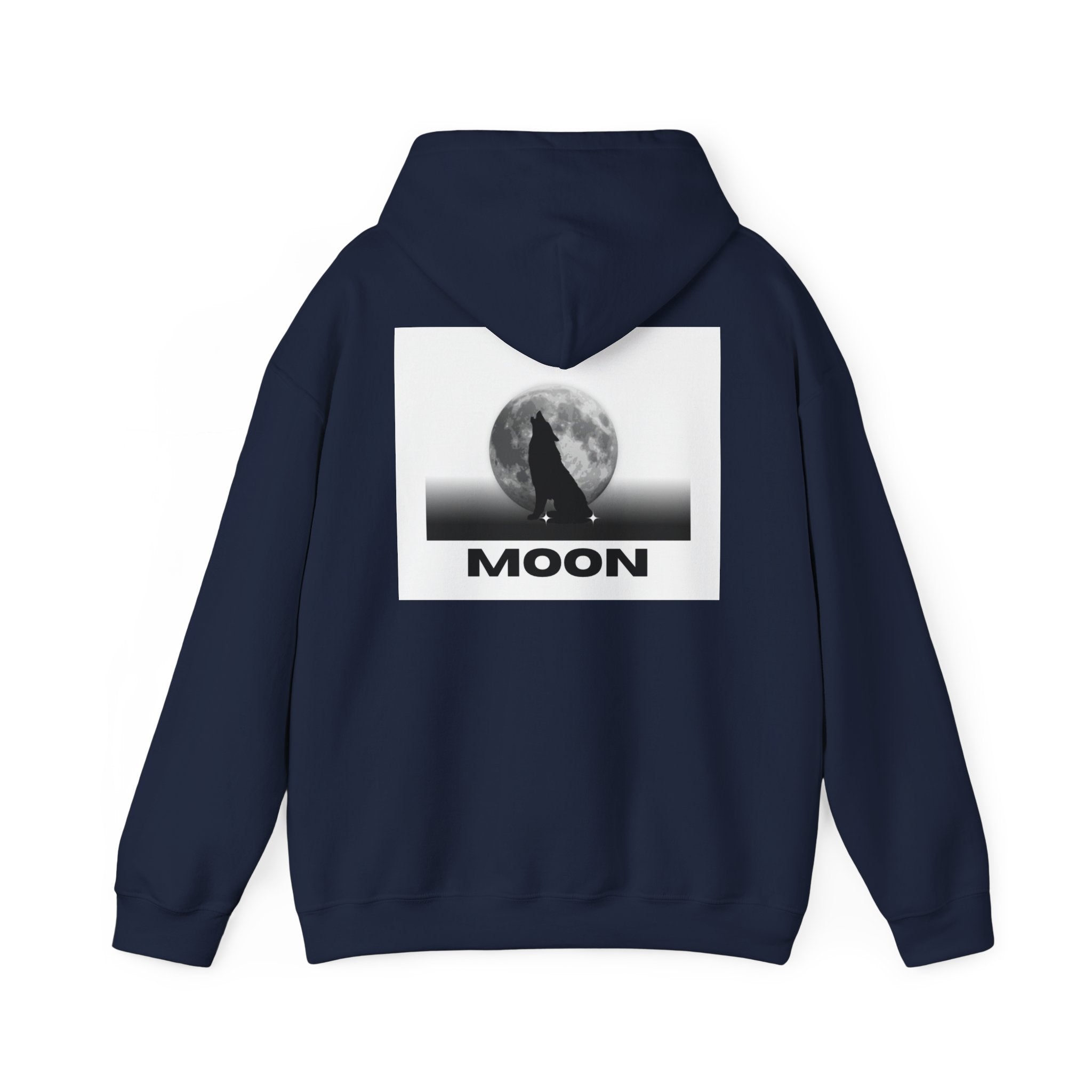 Moon Wolf Hoodie - Silhouette Moon Graphic Sweatshirt
