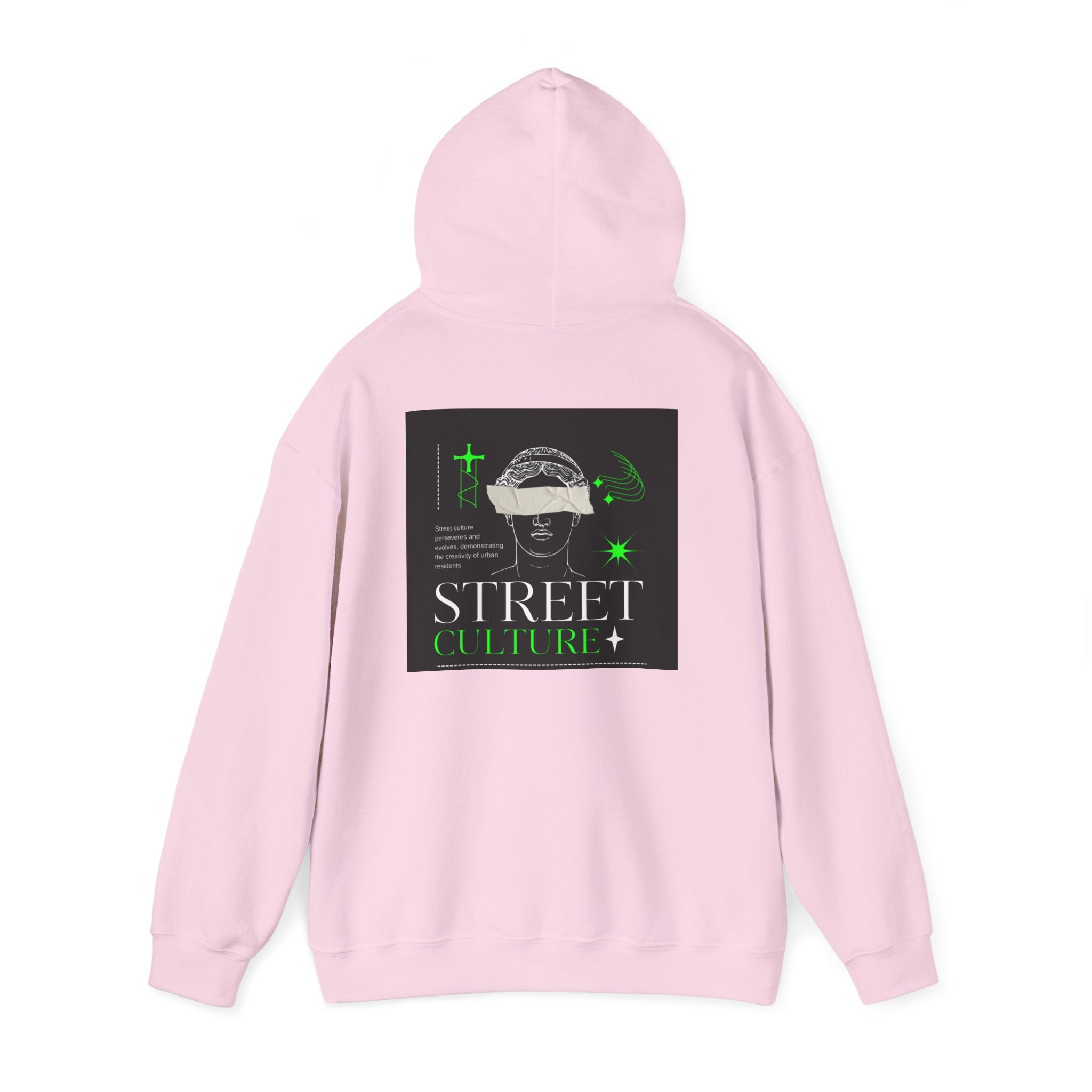 Street Culture Hoodie — Neon Green Graphic Urban Skull Sweatshirt