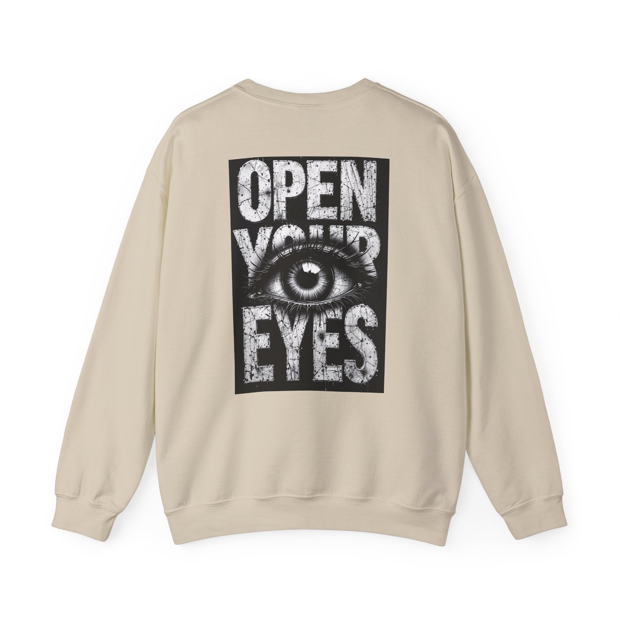 Open Your Eyes Crewneck Sweatshirt — Graphic Eye Design