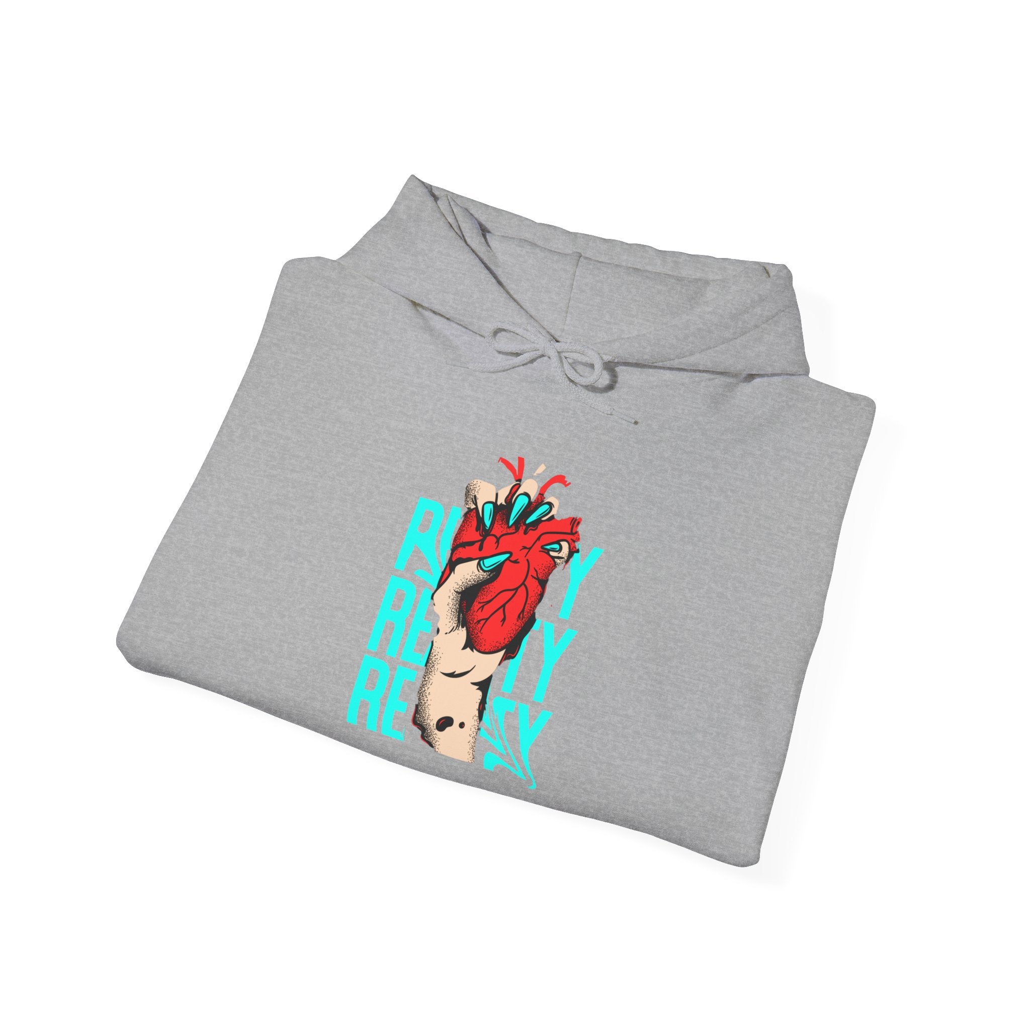 Heart in Hand Hoodie — 'Ready' Graphic Pullover