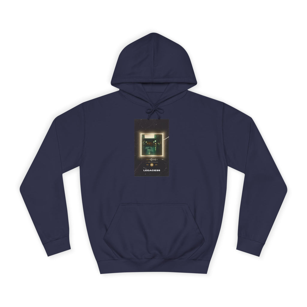 College Hoodie — Retro Neon Square Album Art Design