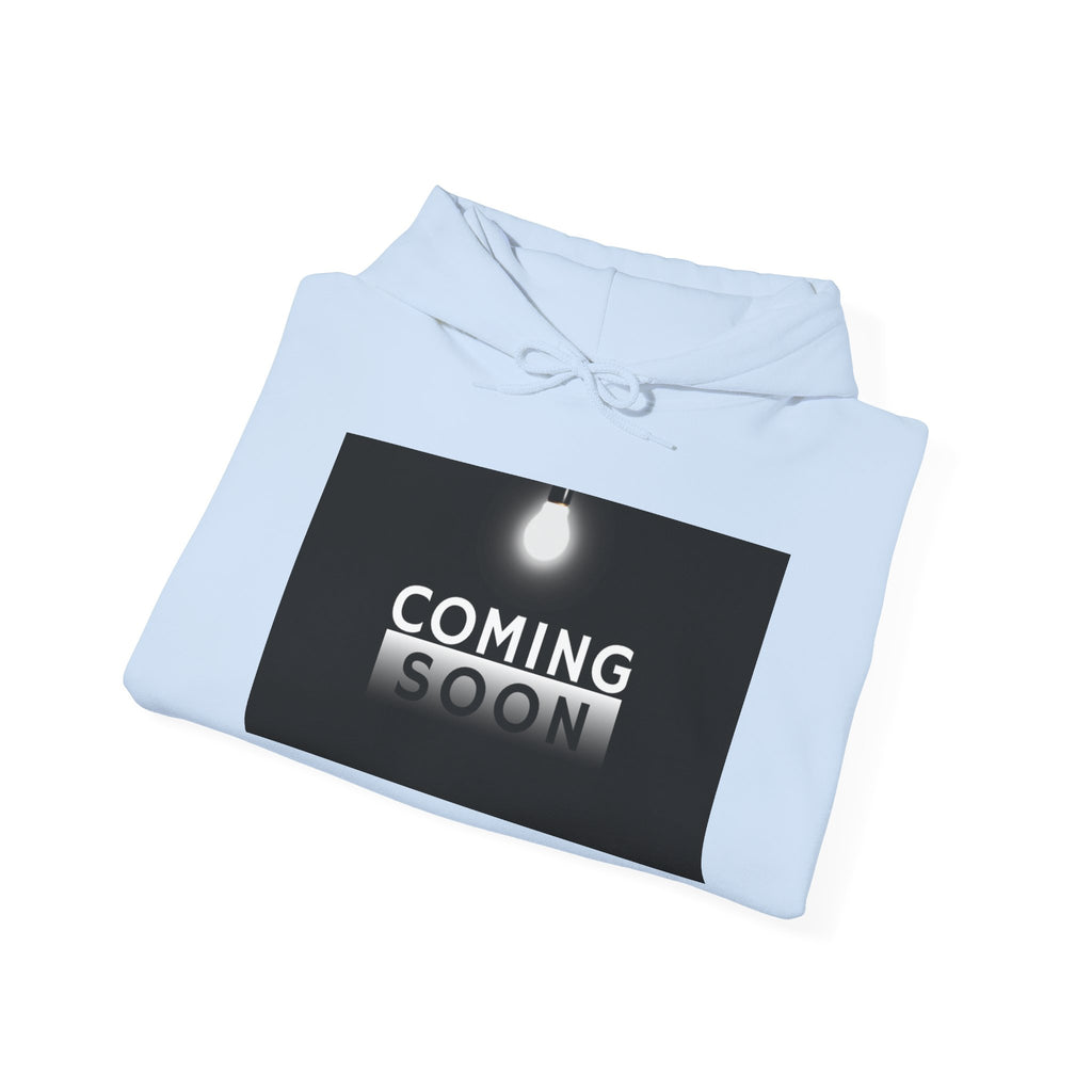 Coming Soon Hoodie - Minimal Neon Sign Pullover