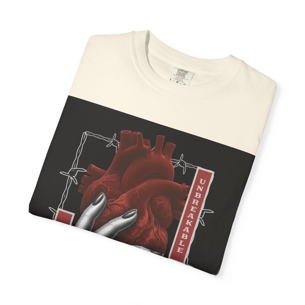 Graphic Heart & Hand T‑Shirt — 'Heartbeat' Gothic Streetwear Tee