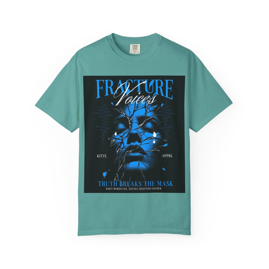 Graphic T-Shirt — "Fracture Voices" Blue Face Design (Back "Legaciess" Logo)