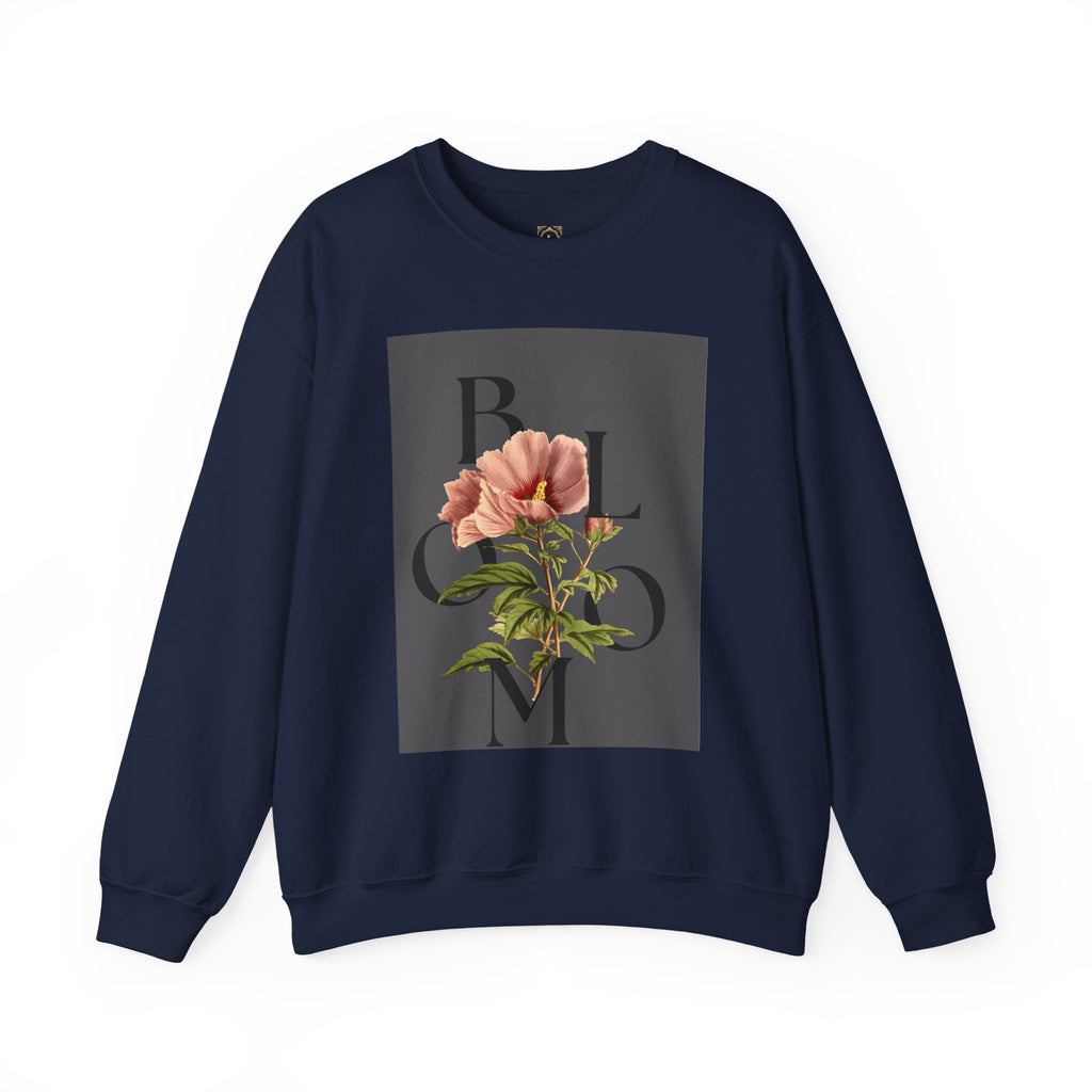 Floral Bloom Sweatshirt — Vintage Pink Flower Graphic Crewneck