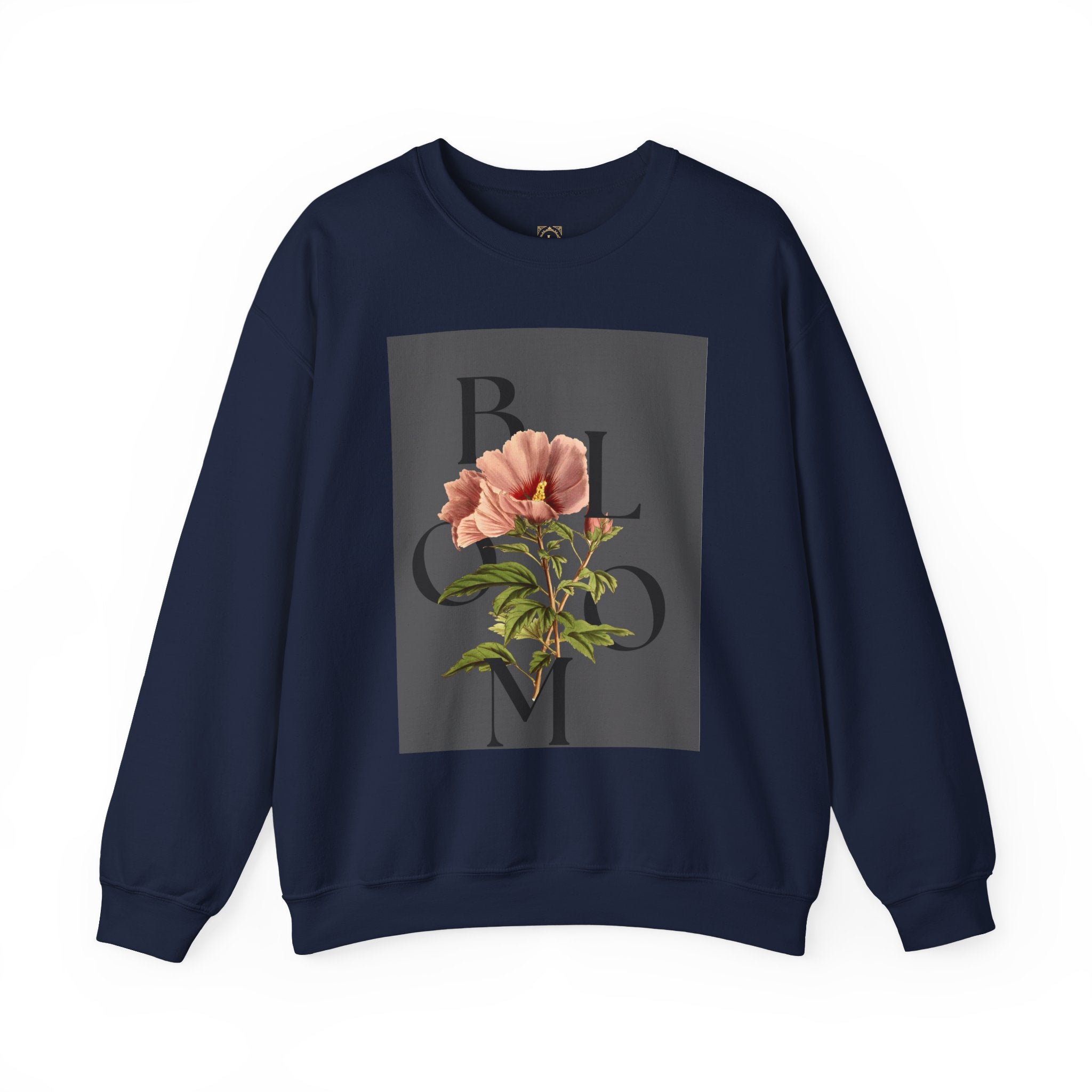 Floral Bloom Sweatshirt — Vintage Pink Flower Graphic Crewneck