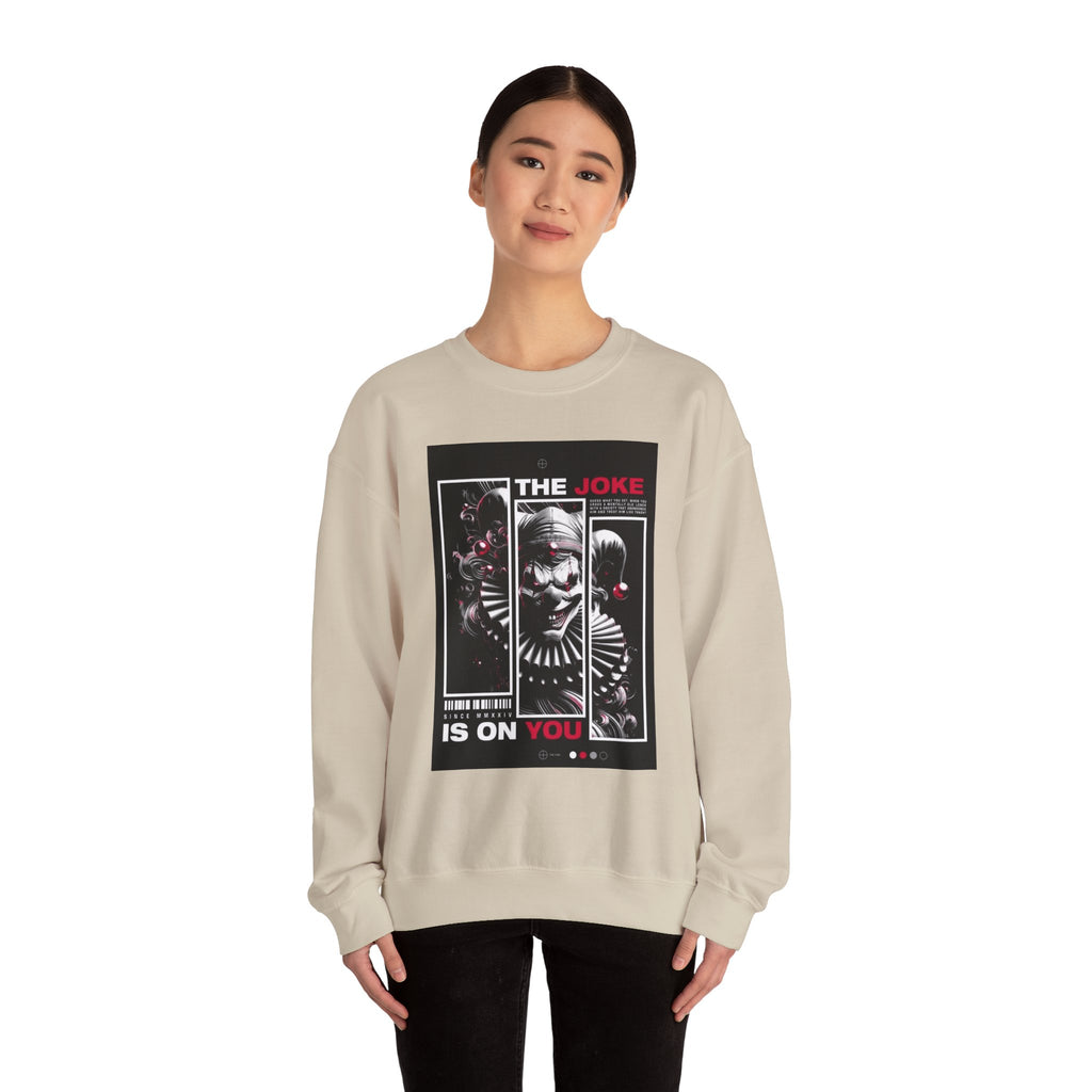 Creepy Clown "The Joke Is On You" Crewneck Sweatshirt