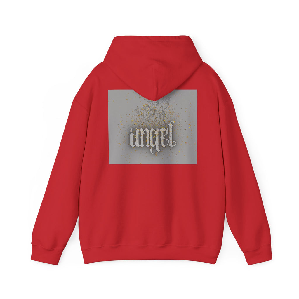 Angel Gothic Hoodie — White Graphic Hooded Sweatshirt