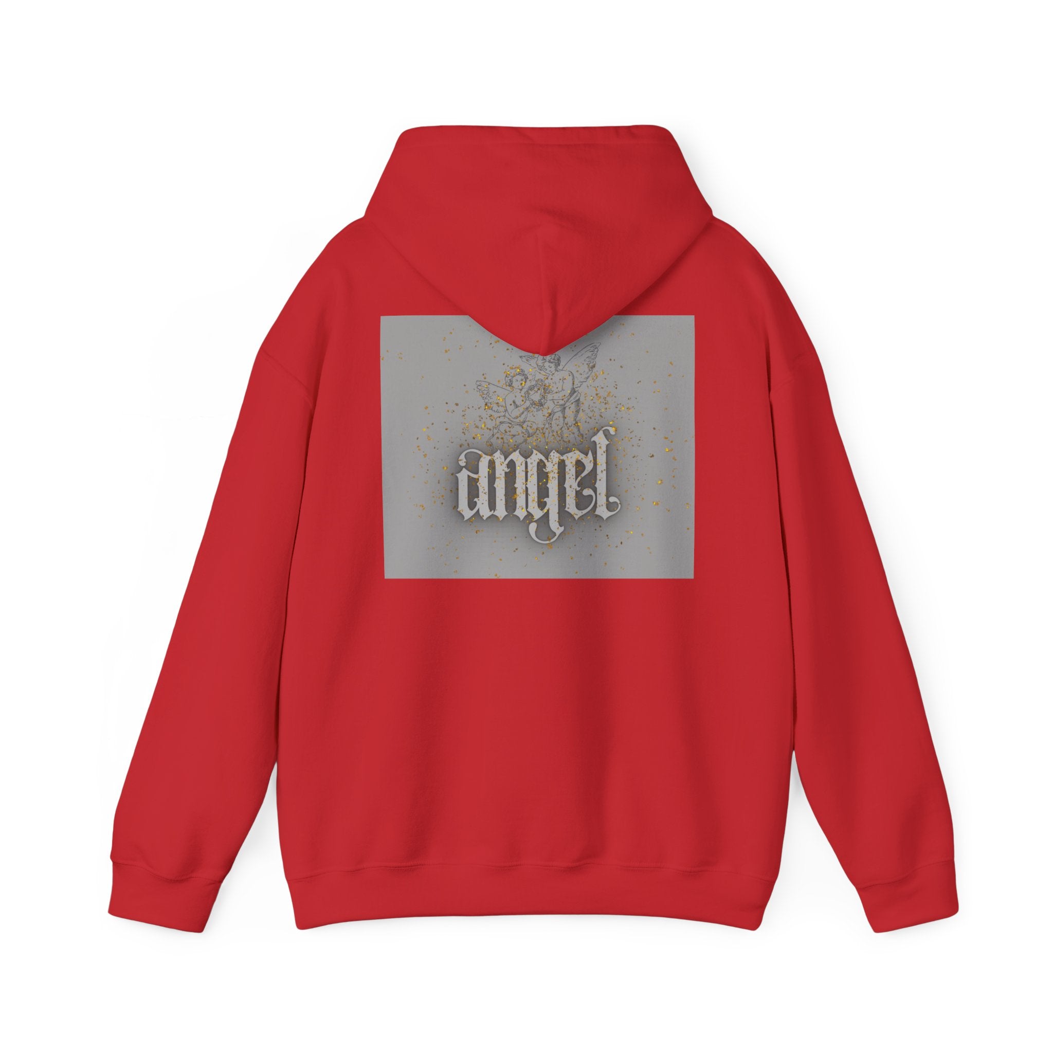 Angel Gothic Hoodie — White Graphic Hooded Sweatshirt