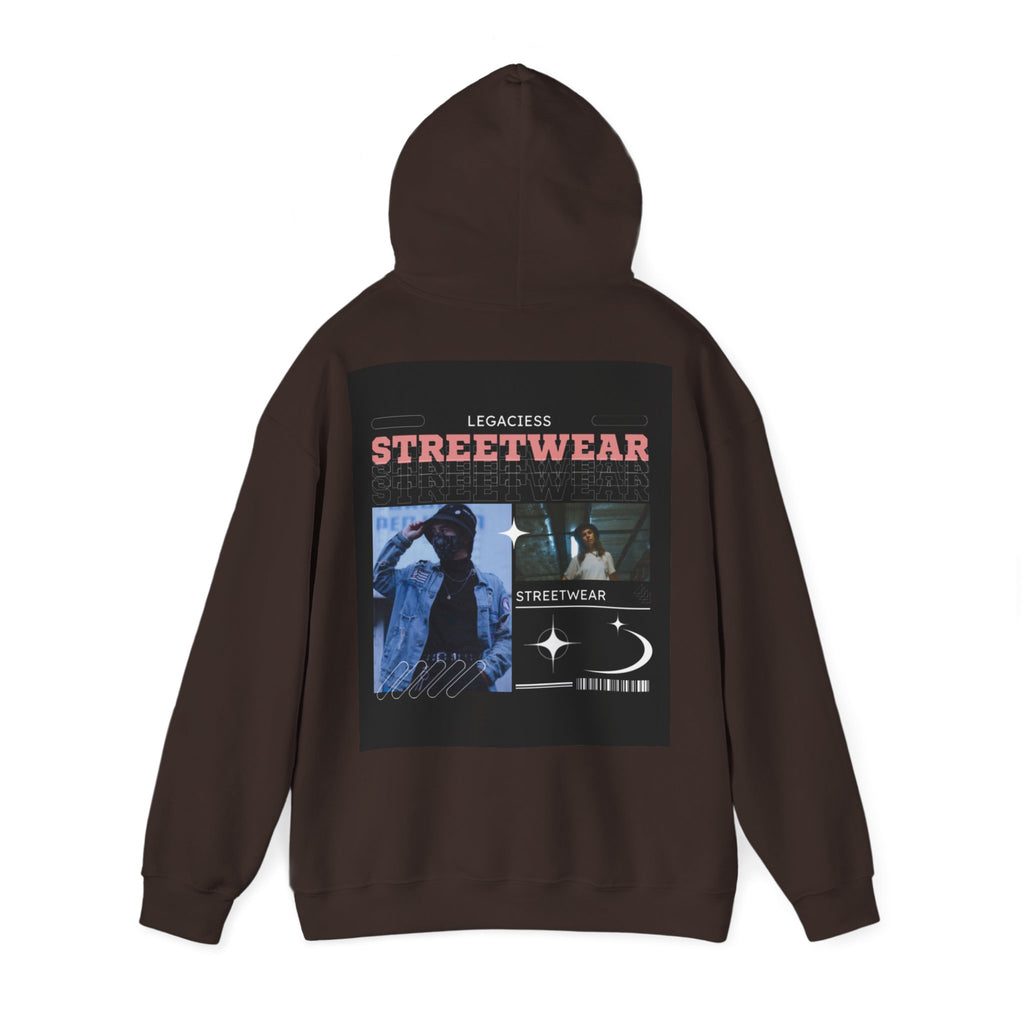Streetwear Collage Hoodie — Retro Urban Graphic Sweatshirt