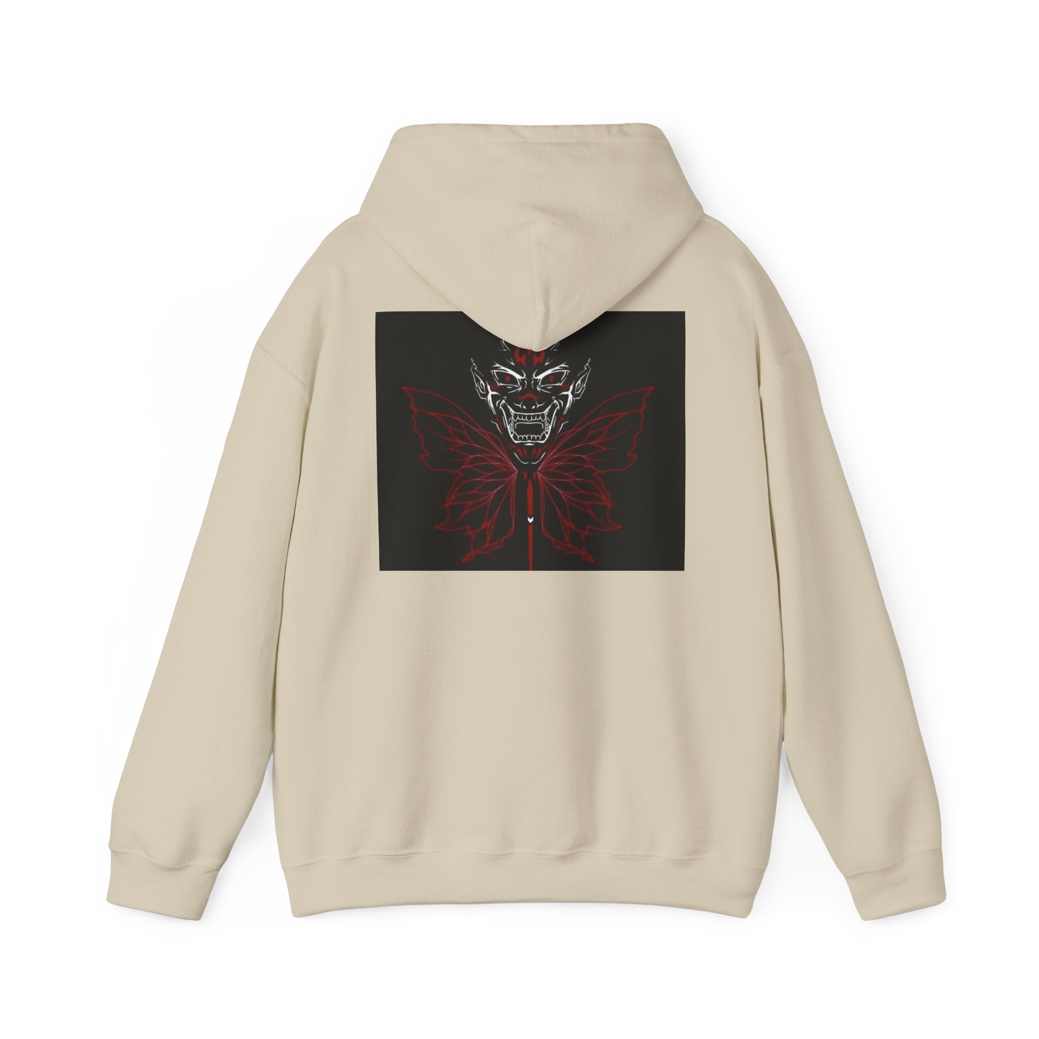 Demonic Butterfly Hoodie - Dark Gothic Skull Winged Design