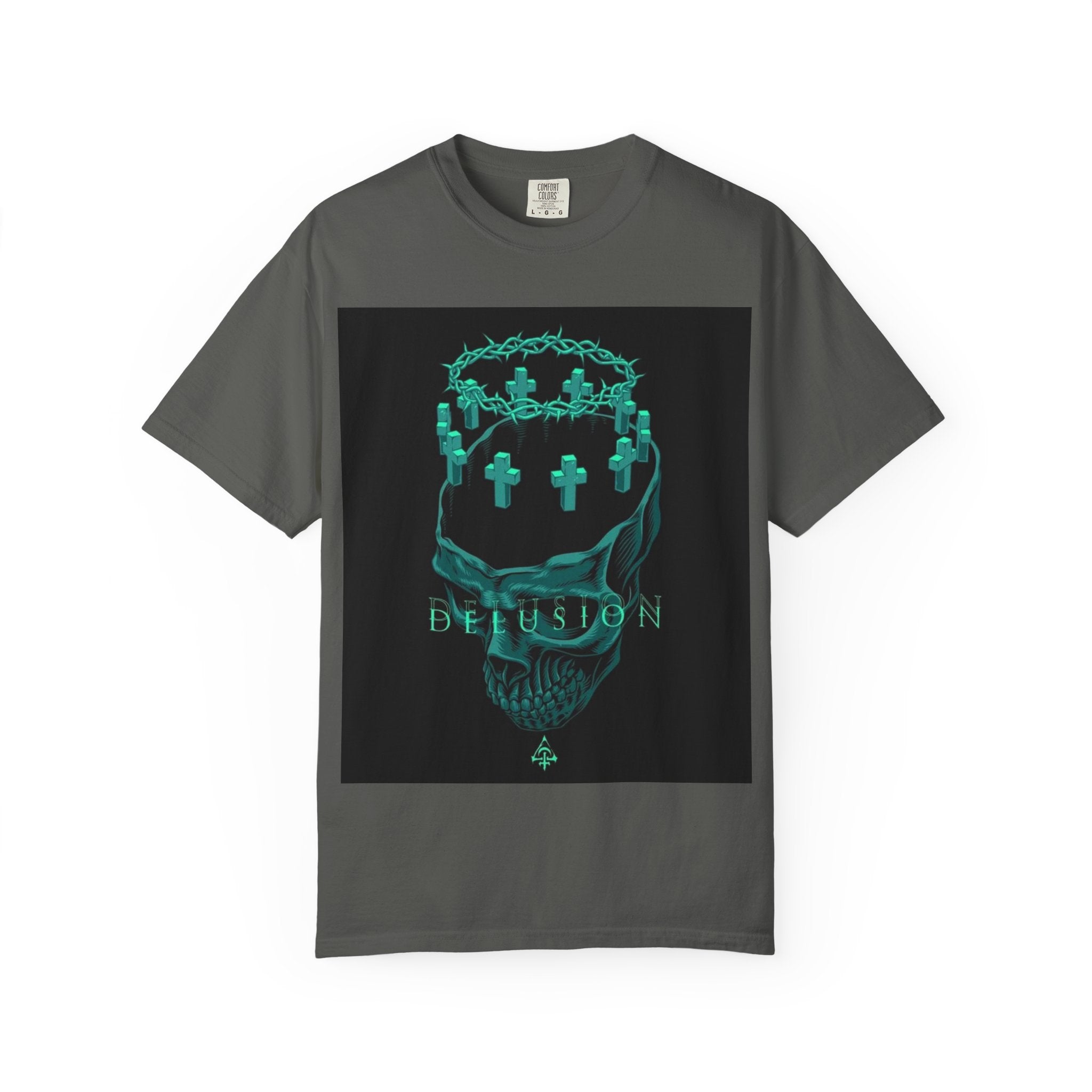 Skull Crown Tee — 'Delusion' Gothic Graphic T-Shirt