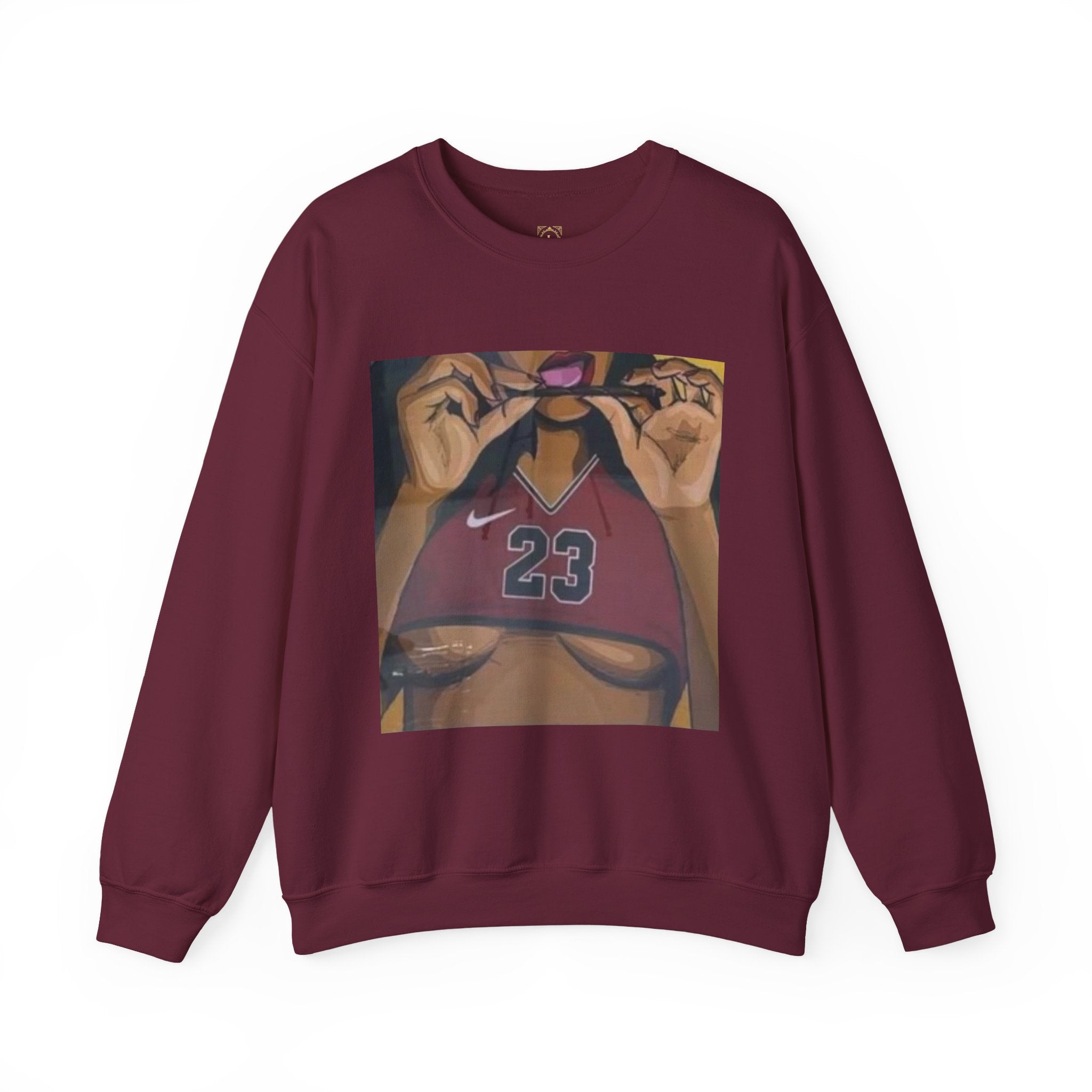 23 Jersey Crop Art Sweatshirt – Bold Urban Basketball Graphic Crewneck