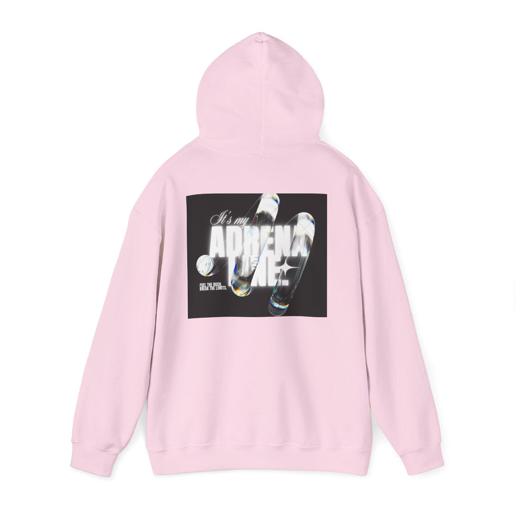Bubble Text 'Adrenaline' Graphic Hoodie — Urban Streetwear Pullover
