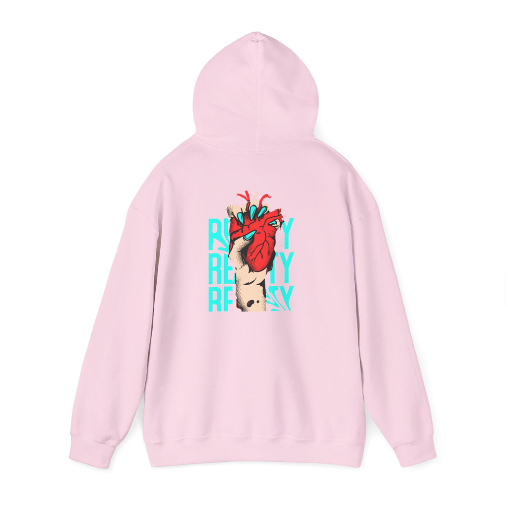 Heart in Hand Hoodie — 'Ready' Graphic Pullover