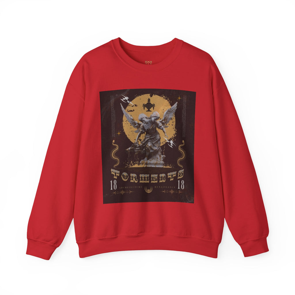 Crewneck Sweatshirt — Vintage Angel Graphic "Forgiven" Streetwear