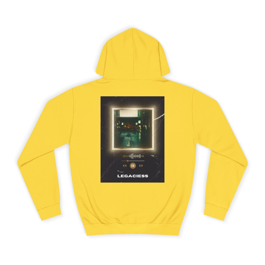 College Hoodie — Retro Neon Square Album Art Design