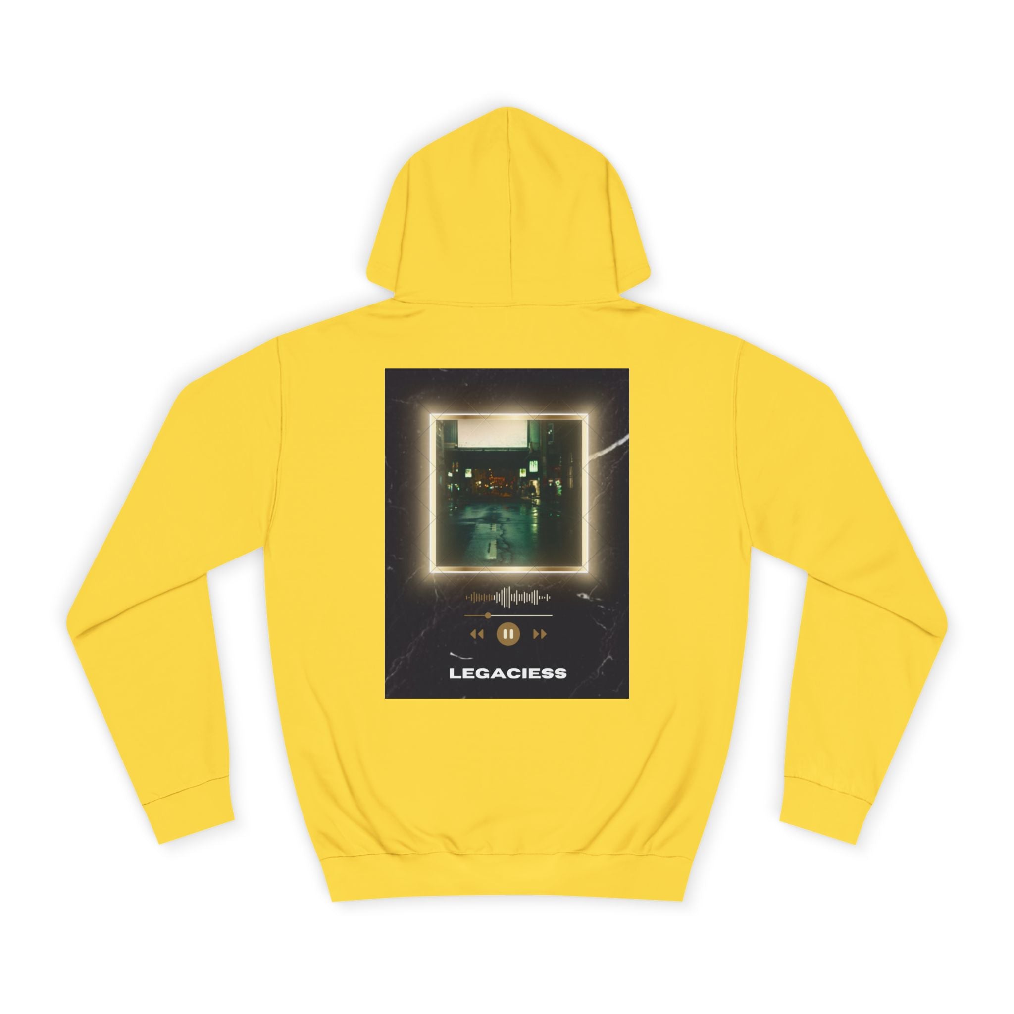 College Hoodie — Retro Neon Square Album Art Design